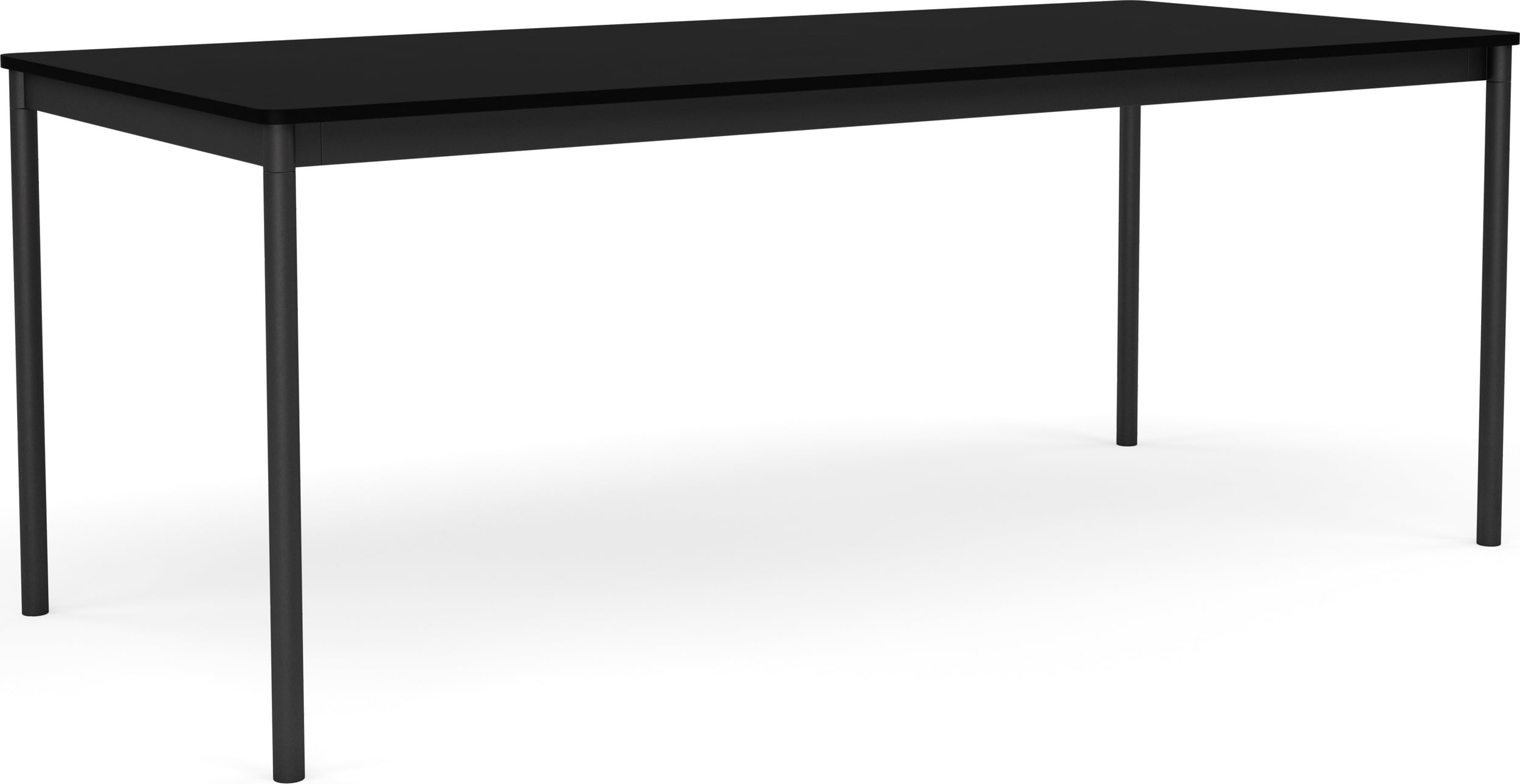 Stół Base 190 x 85 x 73cm czarny z laminowanym blatem z ABS i czarną ramą
