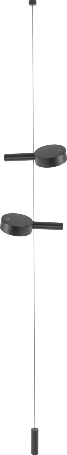 Lampa wisząca bezprzewodowa Super O czarna podwójna