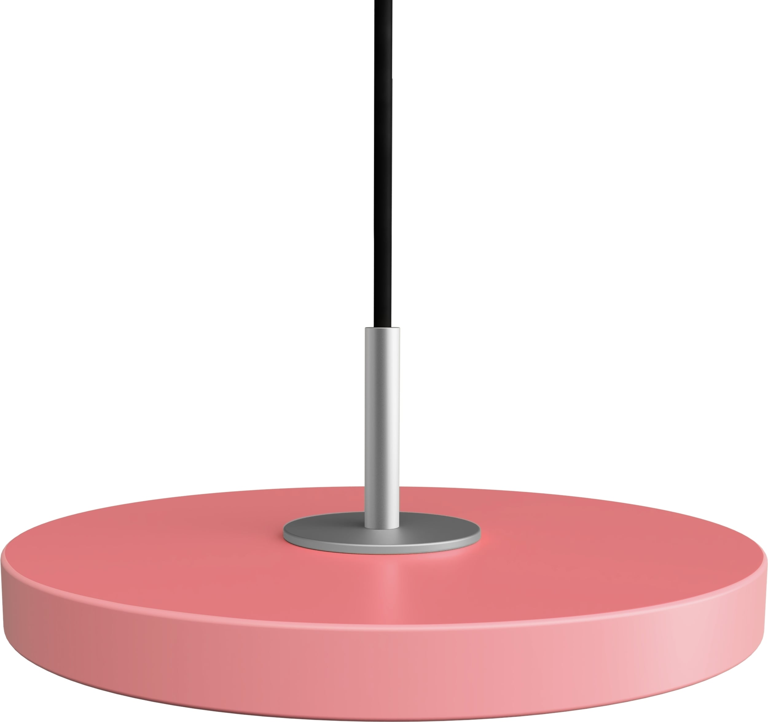 Lampa wisząca Asteria Micro różowa ze srebrnym mocowaniem