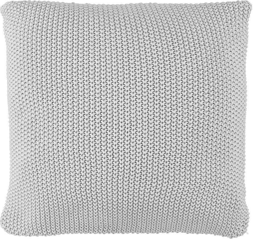 Poduszka Nordic Knit 50 x 50 cm srebrna z bawełny organicznej