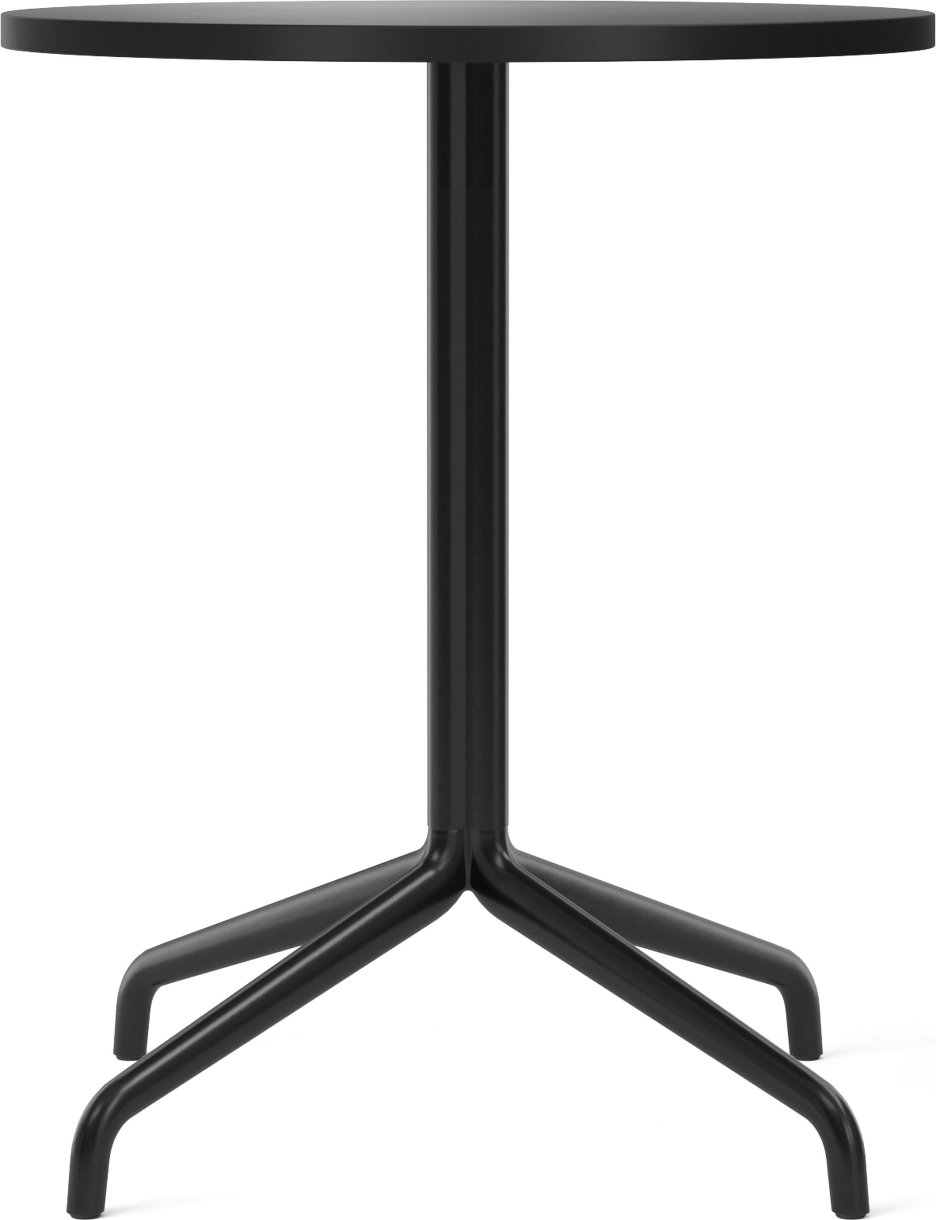 Stół Harbour Column Star Base niski 60 cm czarny z blatem pokrytym linoleum