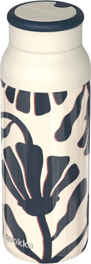 Butelka termiczna Quokka Echo w liście 690 ml beżowo-czarna