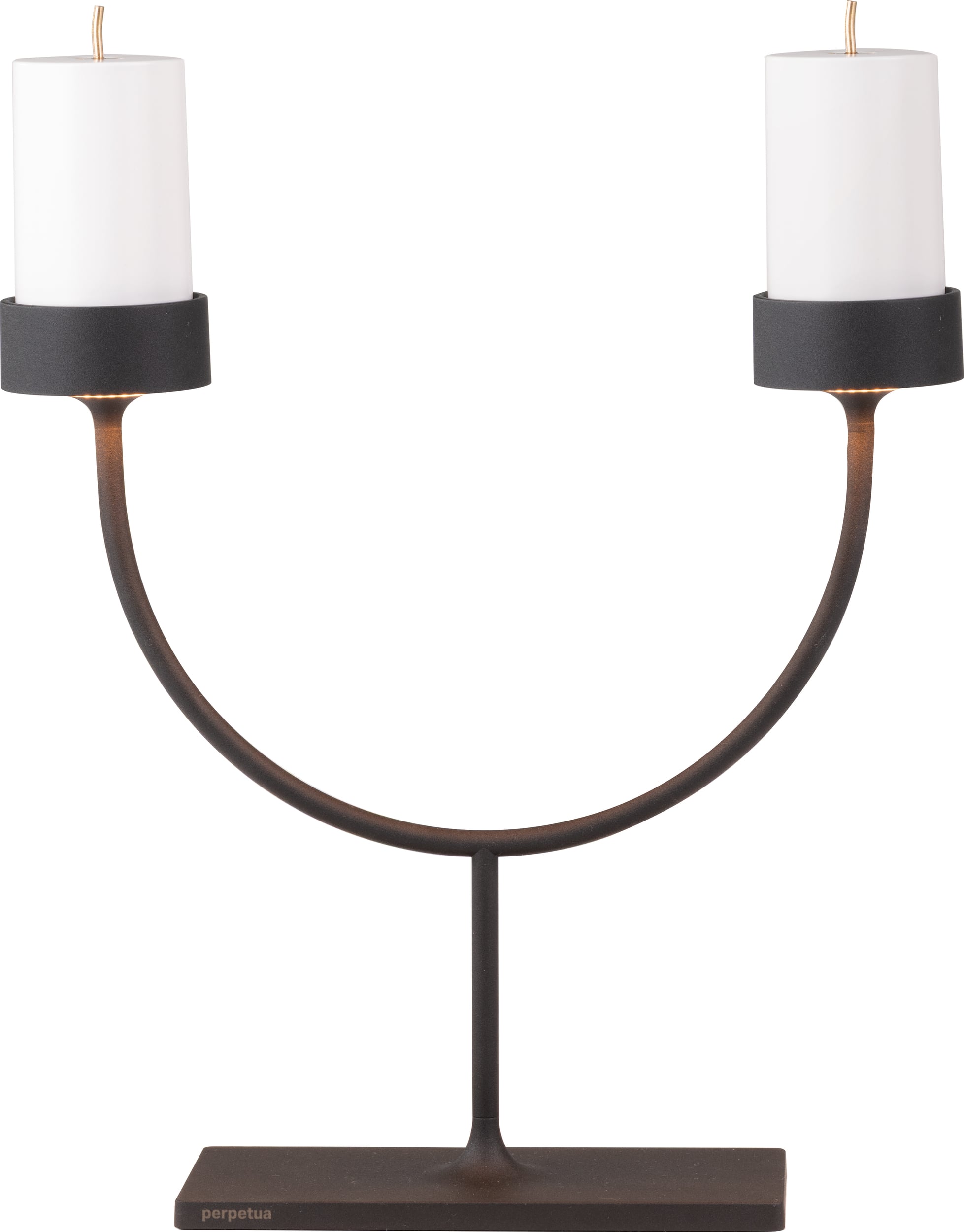 Lampa stołowa bezprzewodowa Perpetua 35 6 cm czarna podwójna