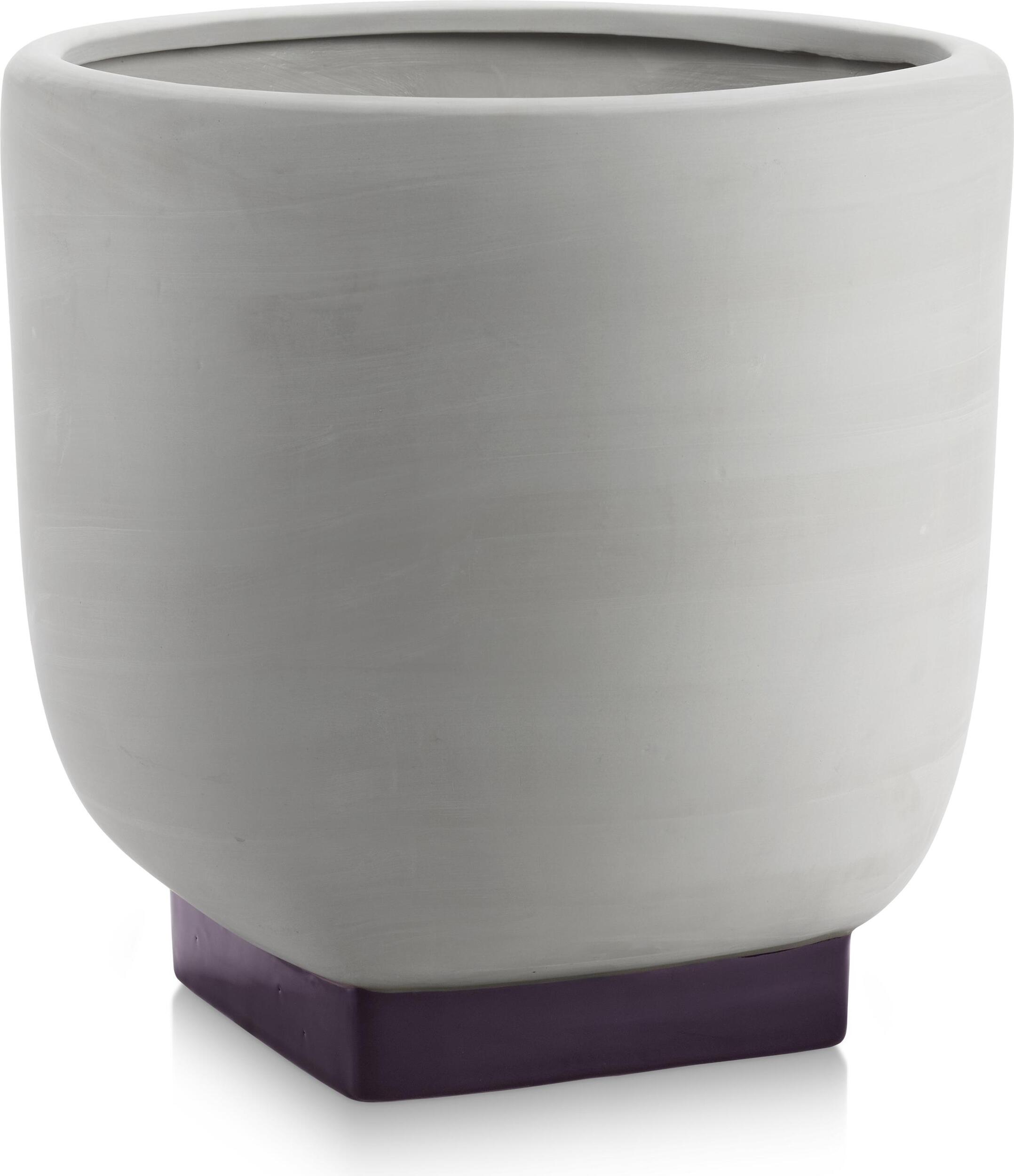 Osłonka na doniczkę Rosamar 39 cm szaro-fioletowa