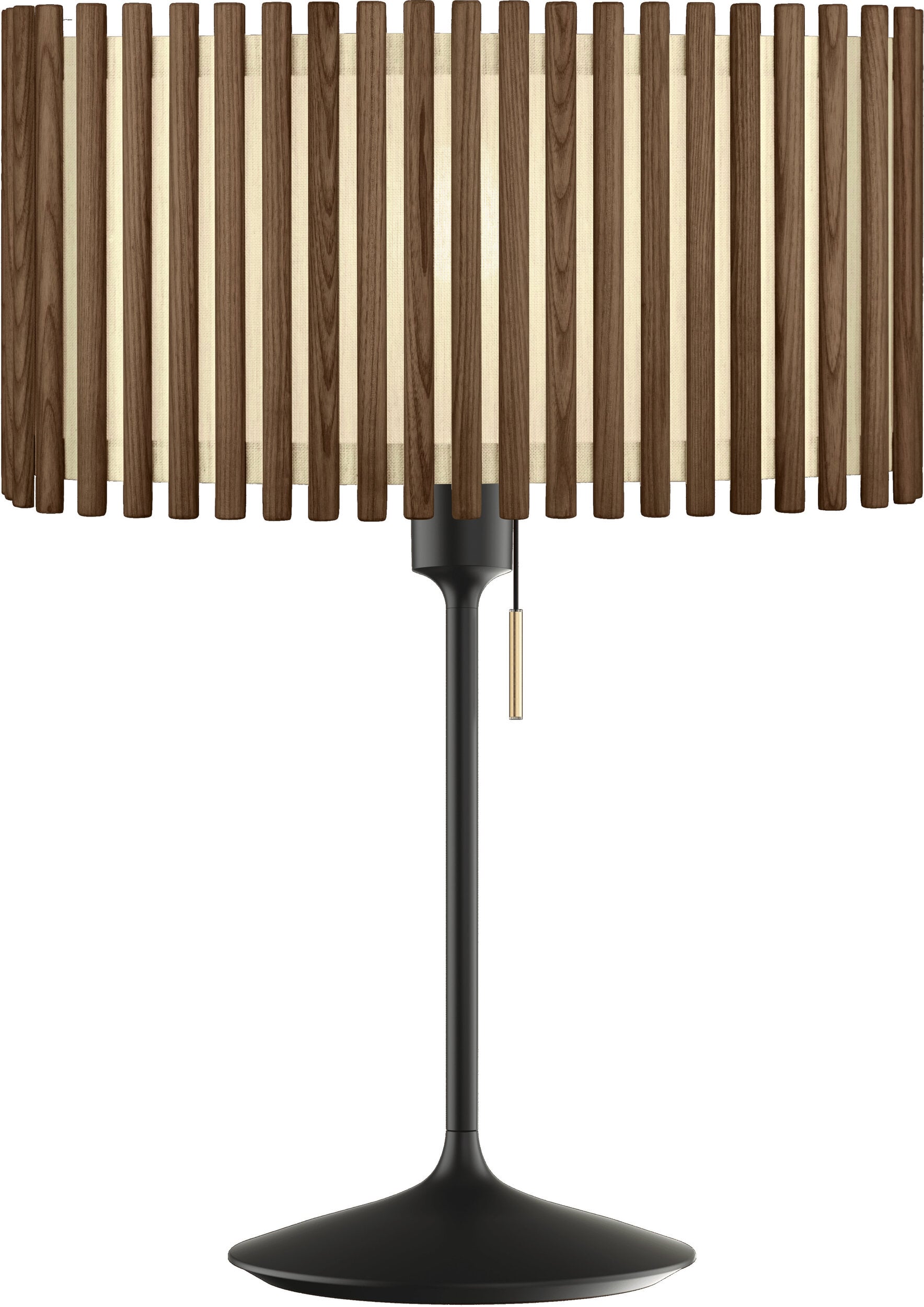 Lampa stołowa Komorebi prostokątna 50 6 cm ciemny dąb z czarną podstawą