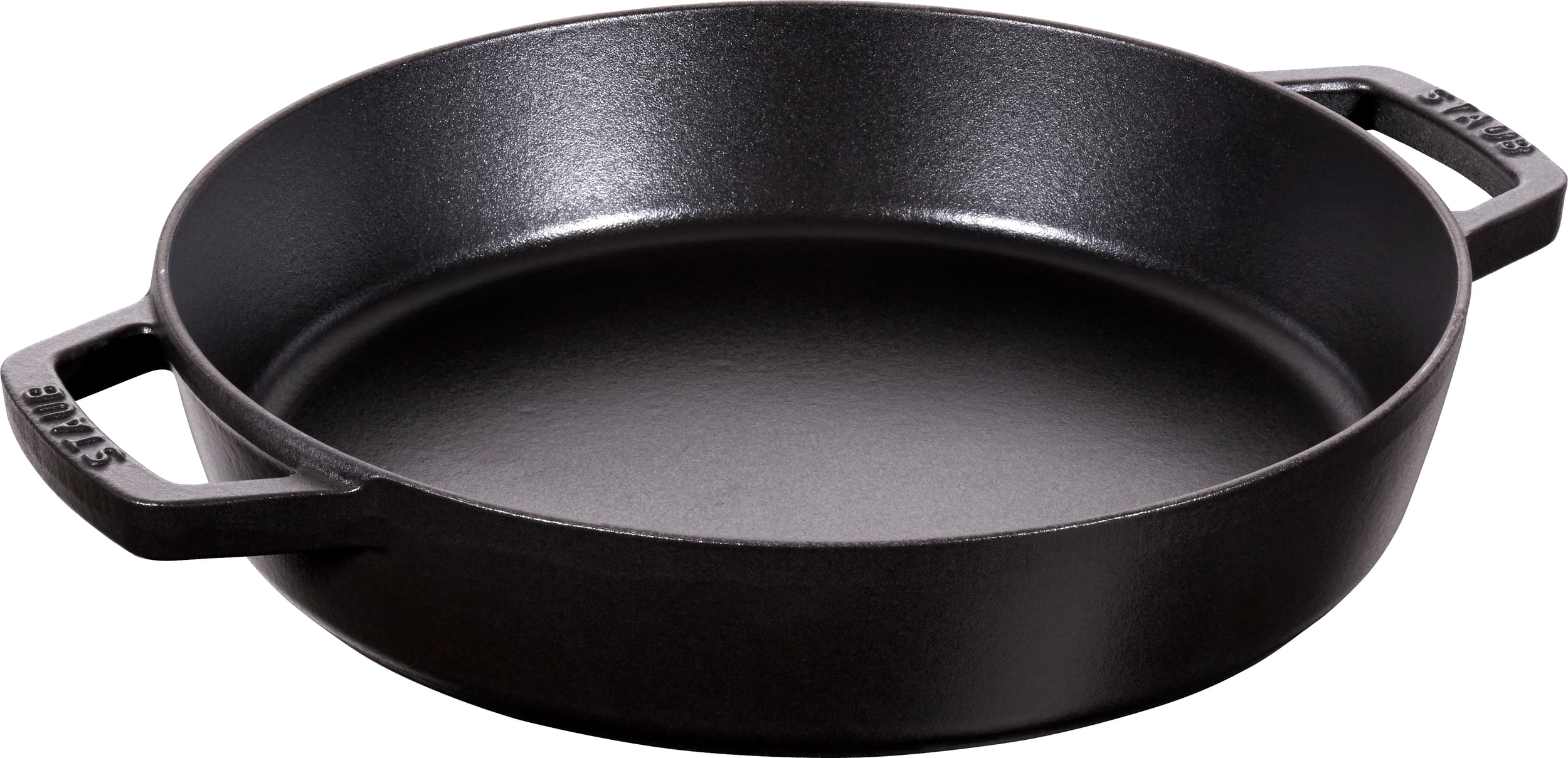 Patelnia Staub 26 cm czarna z dwoma uchwytami