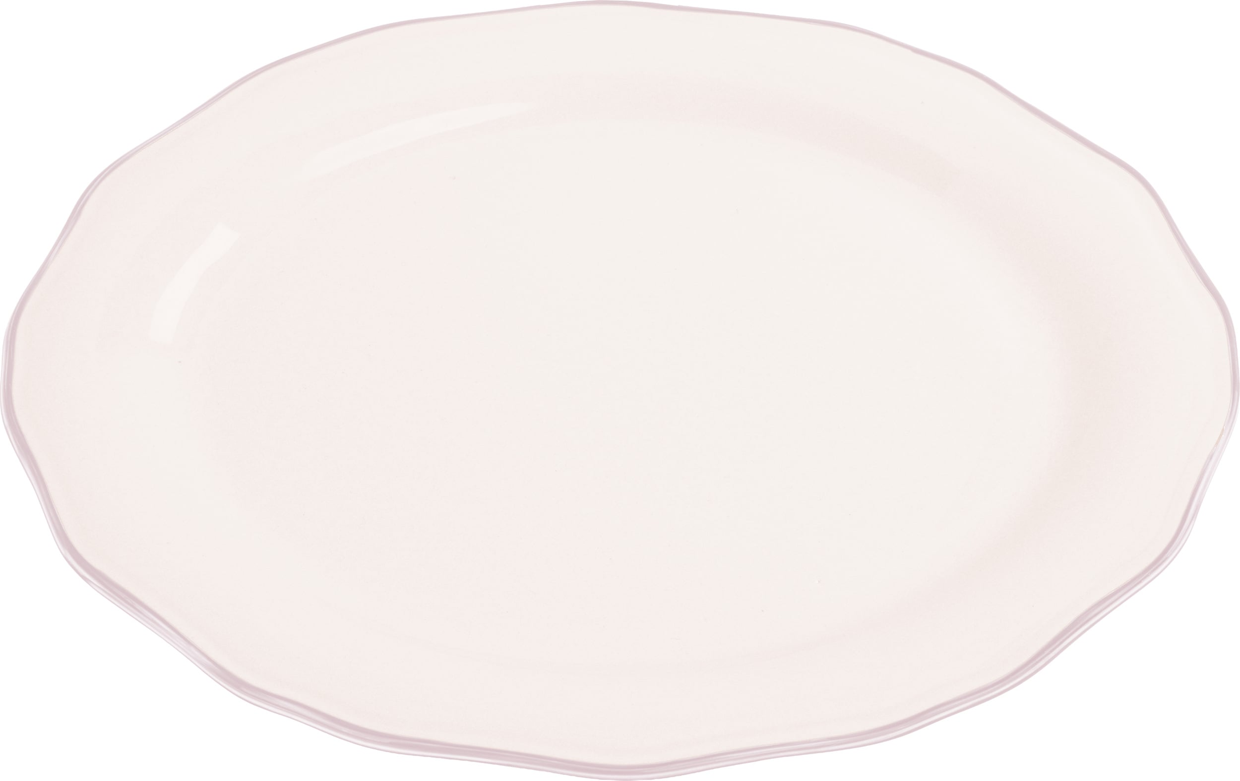 Talerz Asolo owalny 38 cm biało-różowy