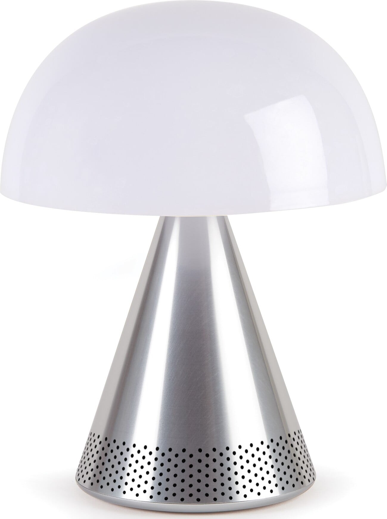 Lampa LED Mina Audio L aluminium z głośnikiem bluetooth