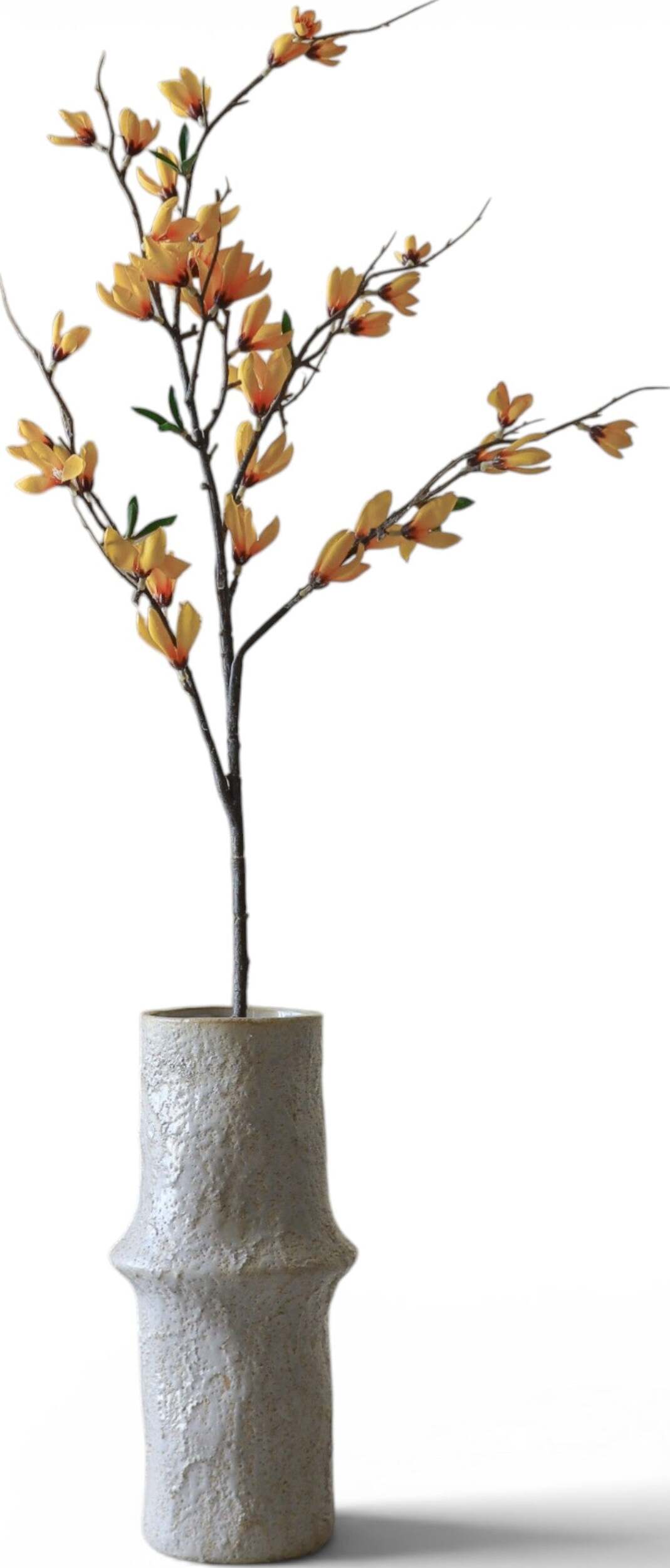 Gałązka sztuczna Botane magnolia gwiaździsta 95 cm żółta