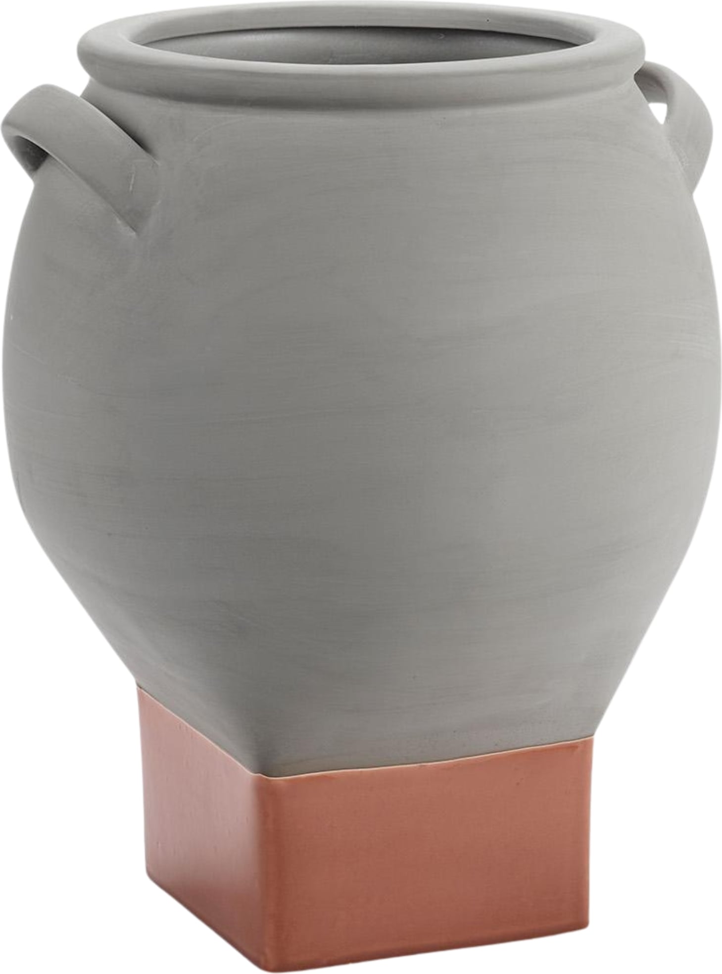 Osłonka na doniczkę Rosamar 39 cm szaro-pomarańczowa