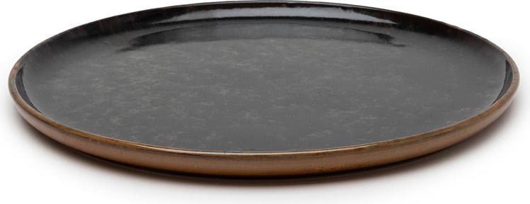 Talerz obiadowy Surface 27 cm czarno-szary