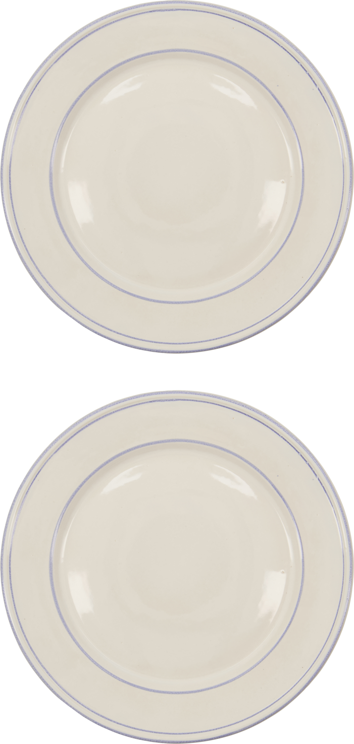 Talerze obiadowe NVBistro 27 cm biało-niebieskie 2 szt.