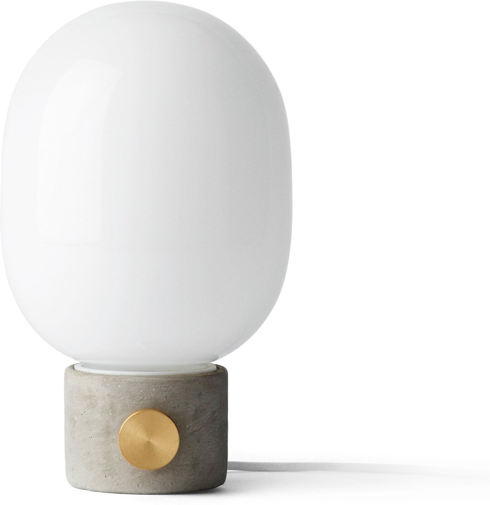 Lampa stołowa JWDA betonowa podstawa z mosiężnym włącznikiem