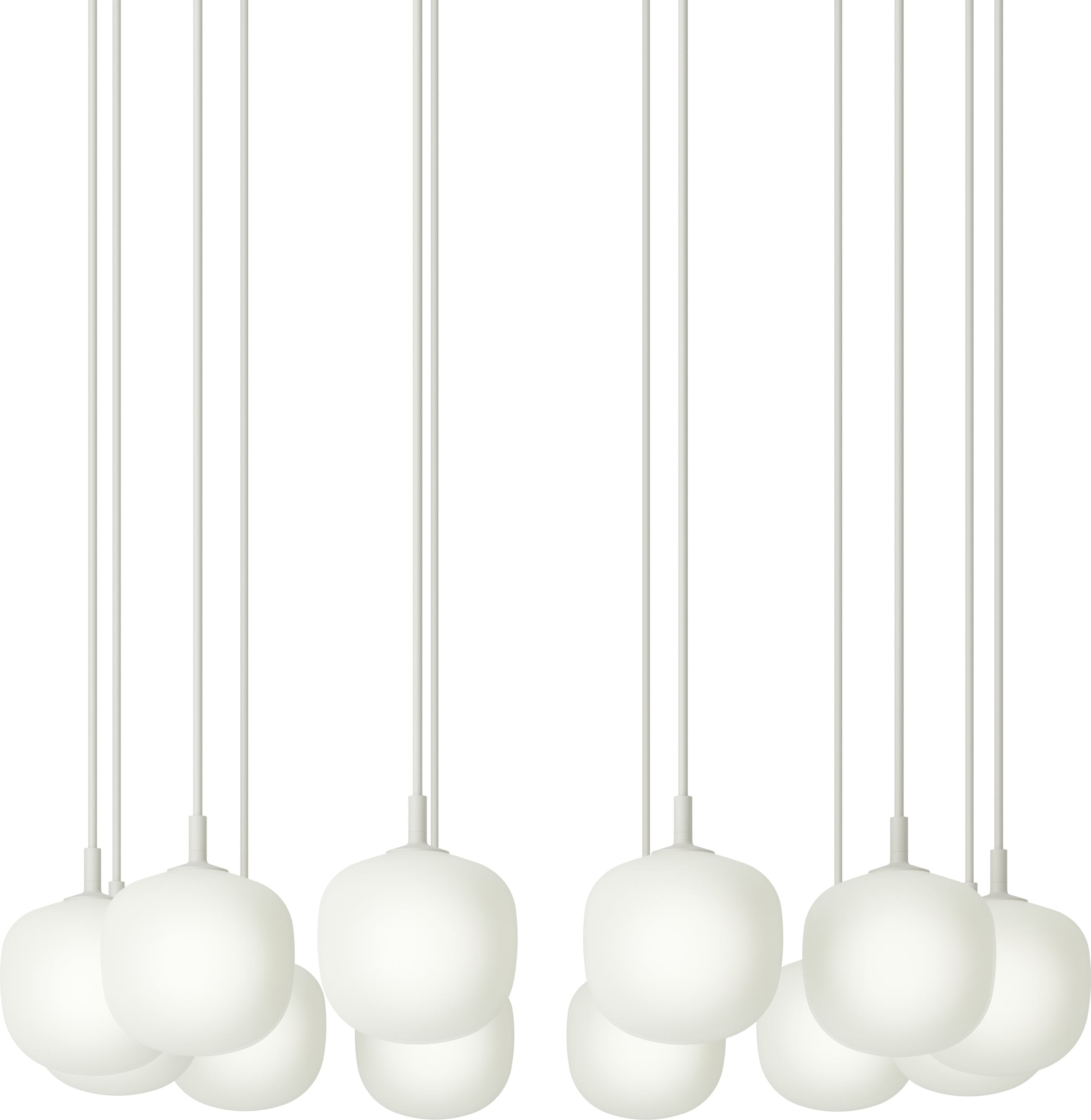 Lampa wisząca Rime 12-punktowa 12 cm biała