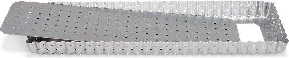 Forma do quiche Silver-Top prostokątna 11 x 35 cm perforowana