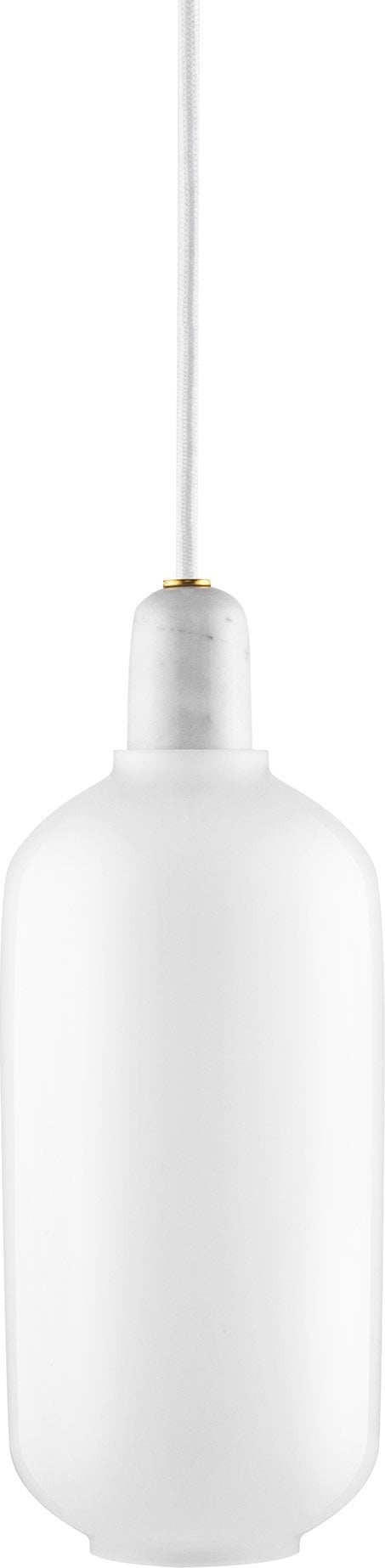 Lampa wisząca Amp podłużna biała
