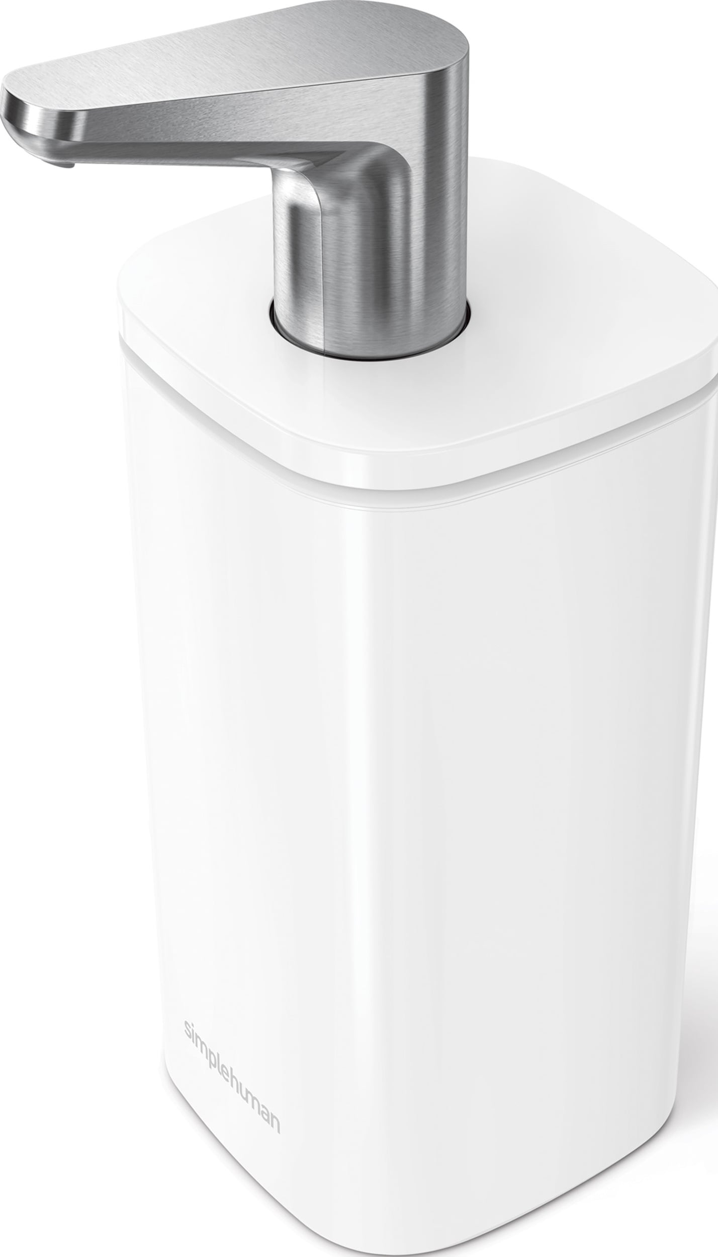Dozownik do mydła Simplehuman 295 ml biały stalowy