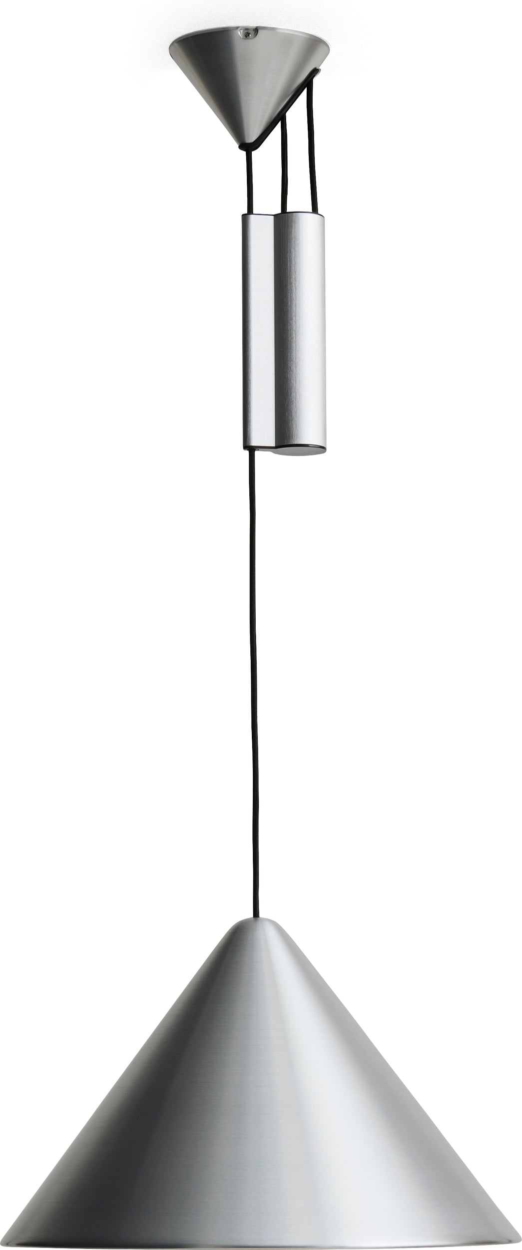 Lampa wisząca regulowana Compass 43 cm srebrna