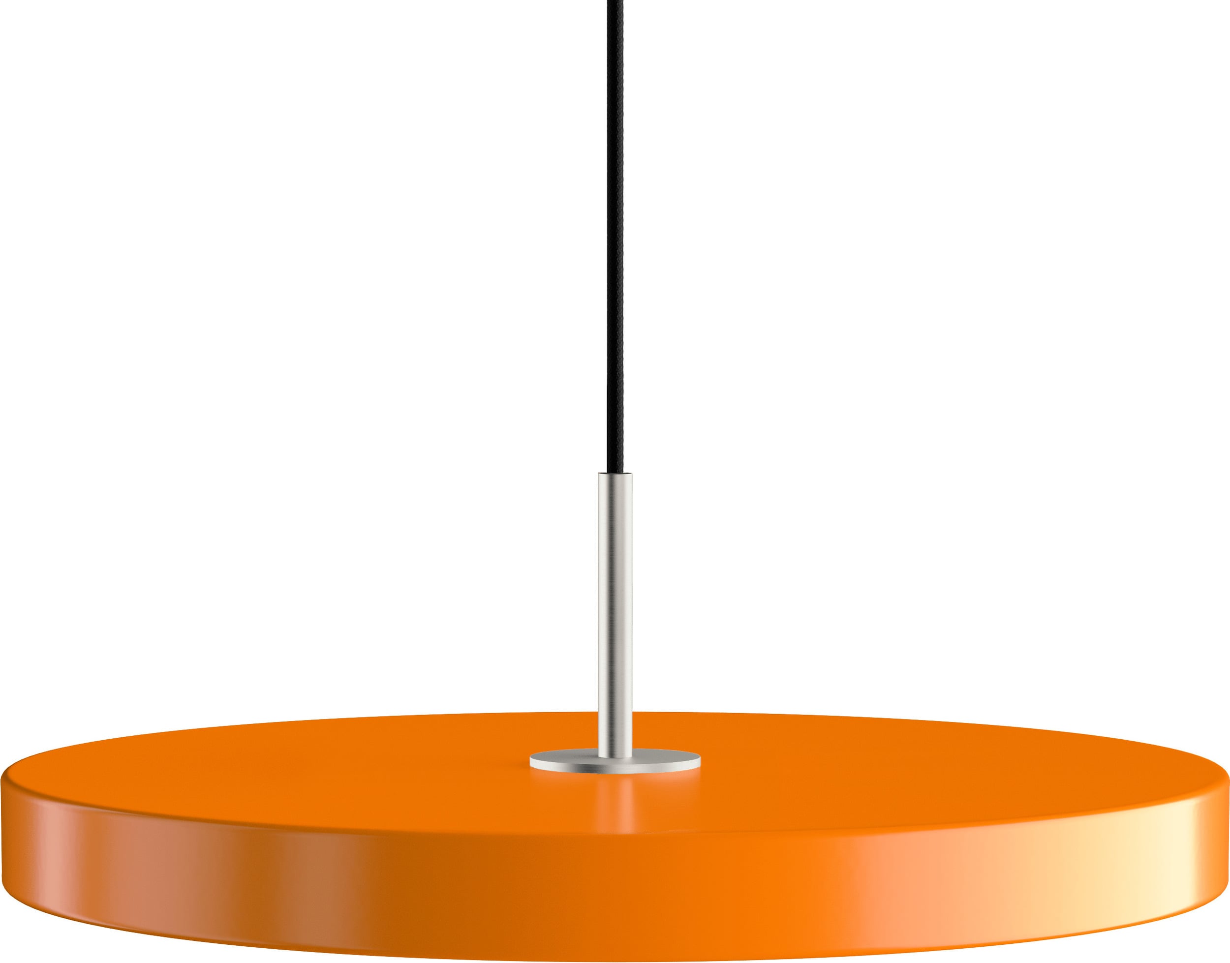 Lampa wisząca Asteria Plus 43 cm pomarańczowa ze srebrnym mocowaniem