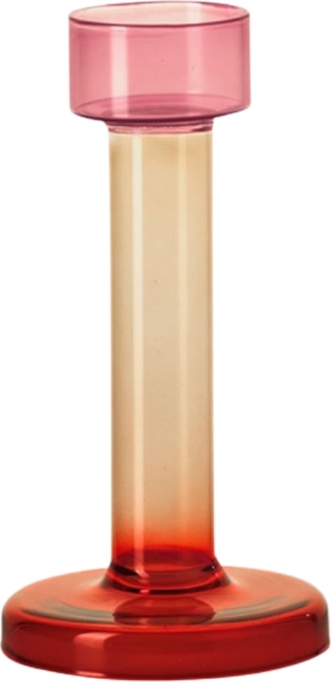 Świecznik Bole 21 cm różowy