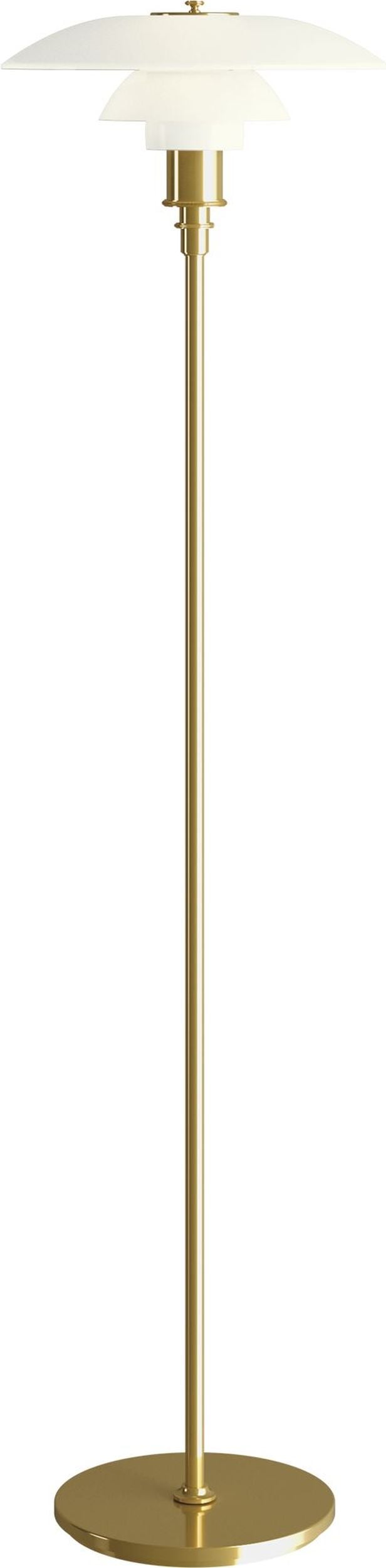 Lampa podłogowa PH 33 cm mosiądz ze szklanym kloszem