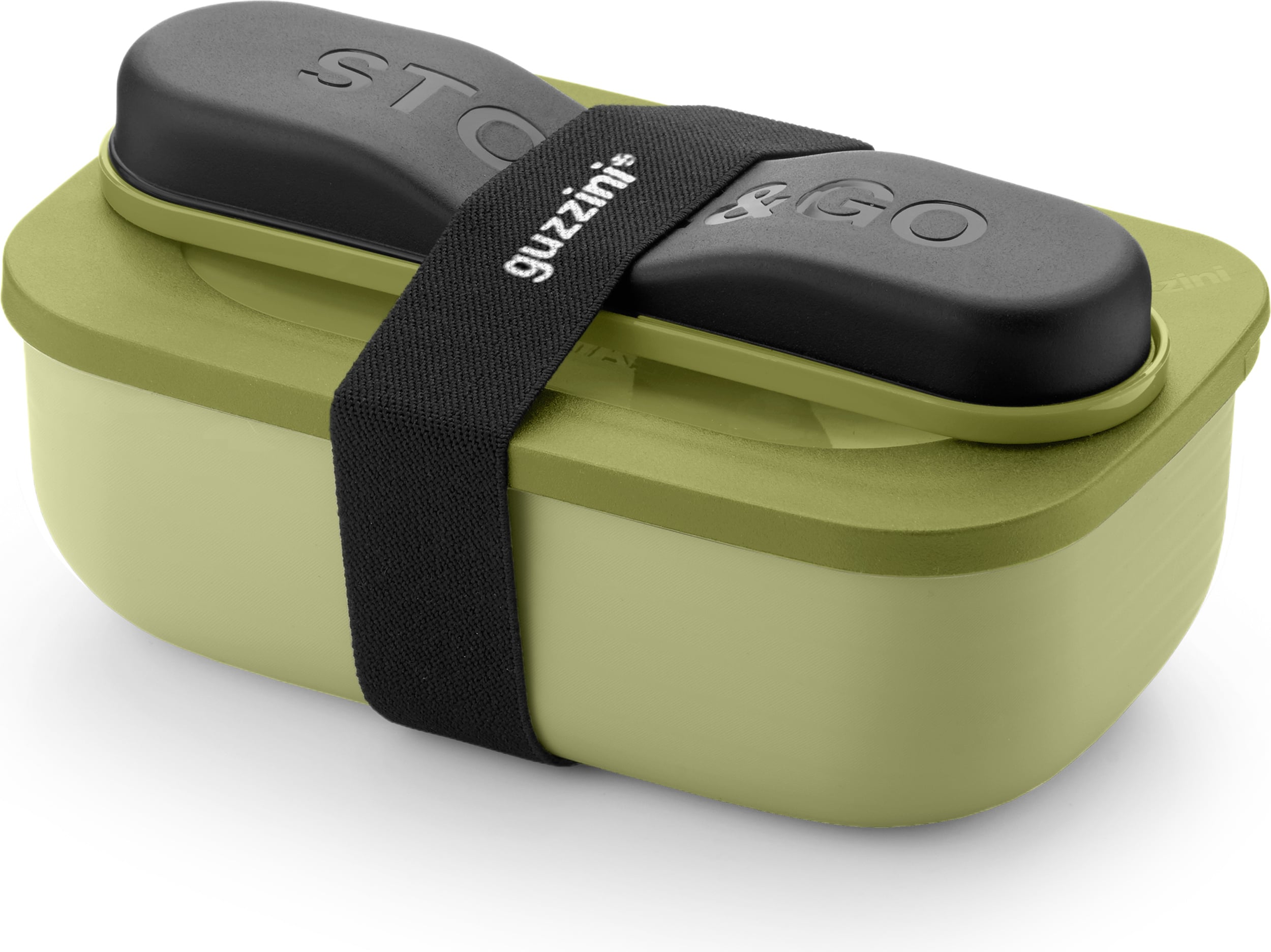 Lunchbox Store & Go 900 ml zielony ze sztućcami