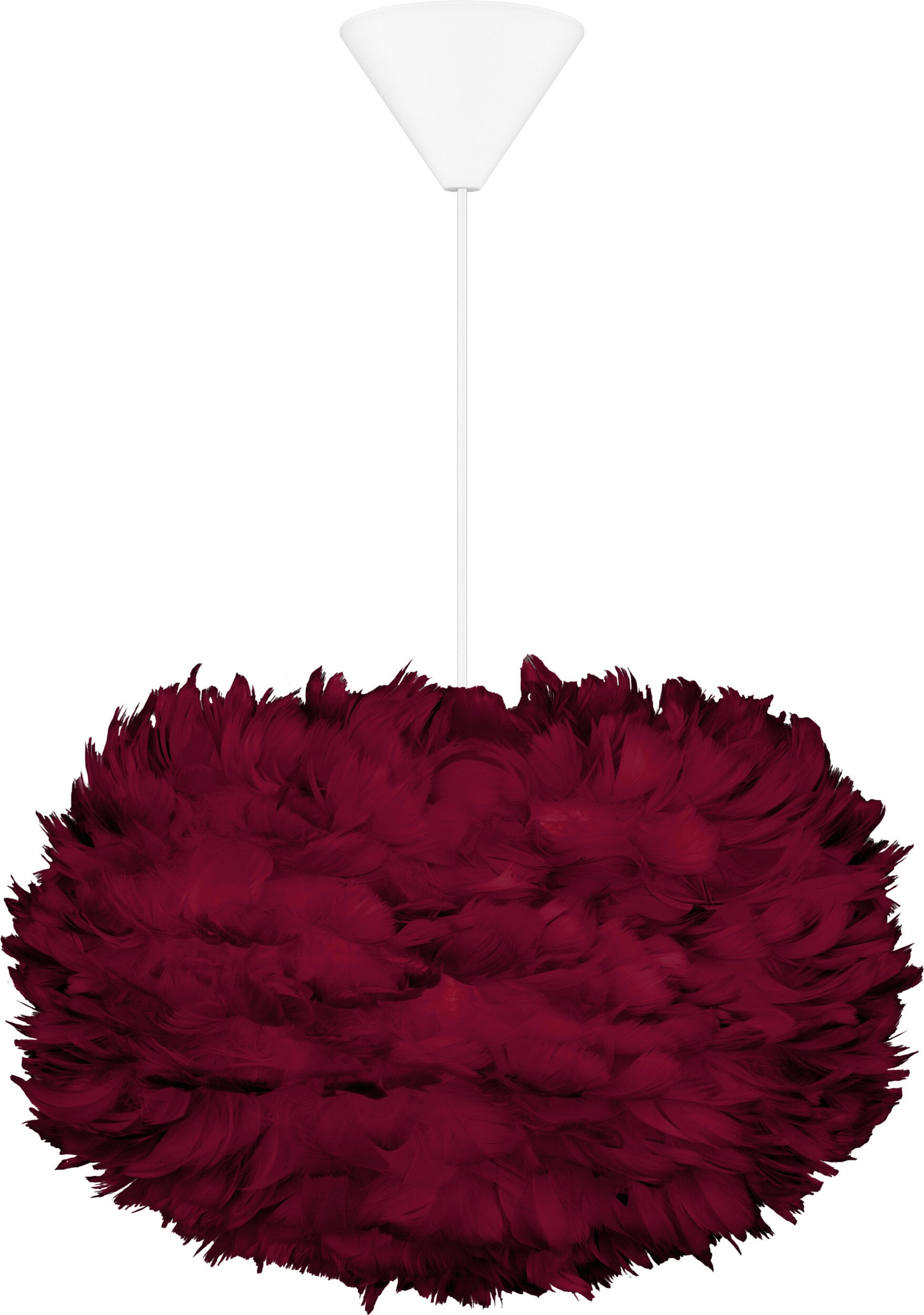 Lampa wisząca Eos 65 cm czerwona z białym mocowaniem