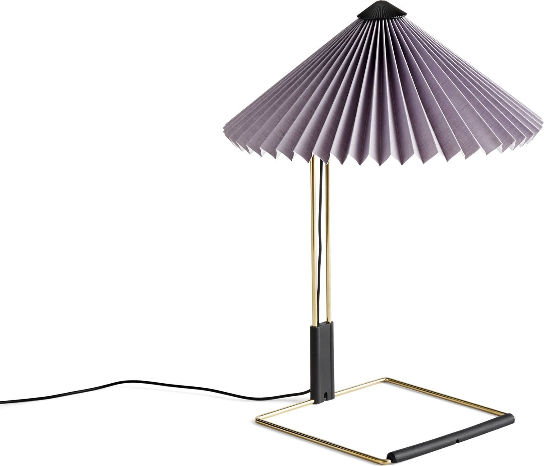 Lampa stołowa Matin 30 cm lawendowa polerowany mosiądz