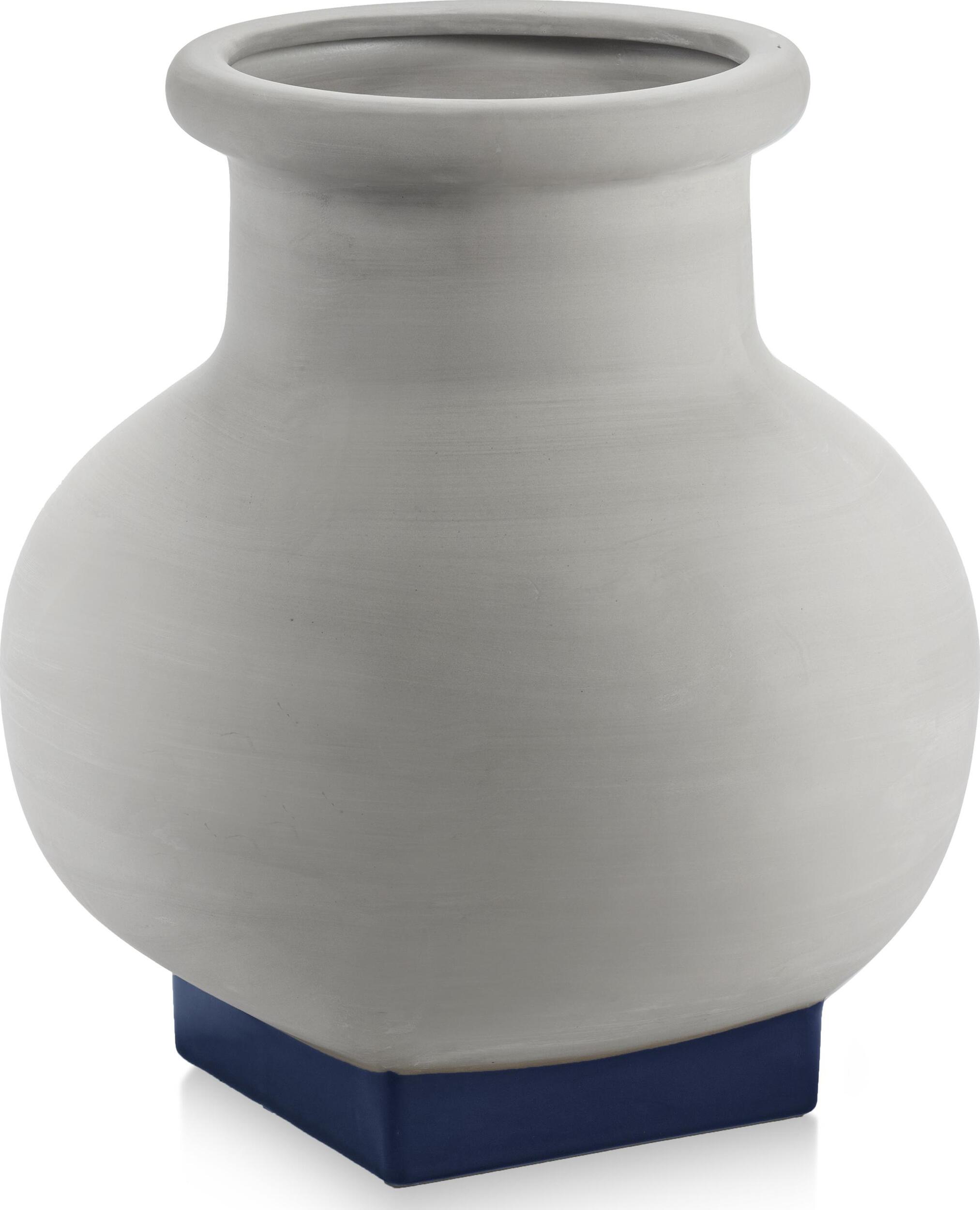 Osłonka na doniczkę Rosamar 37 5 cm szaro-granatowa