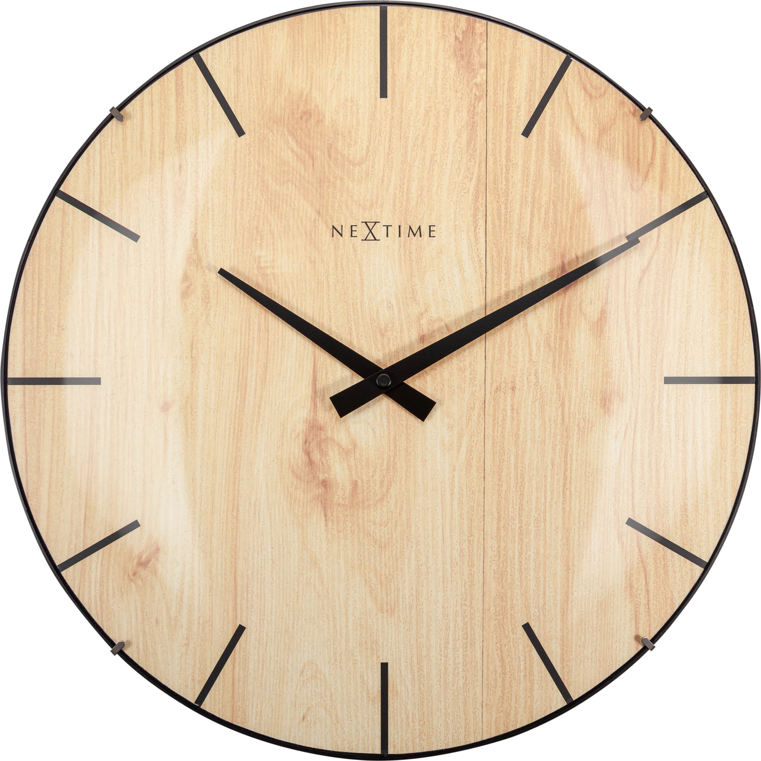 Zegar ścienny Edge Wood Dome jasne drewno