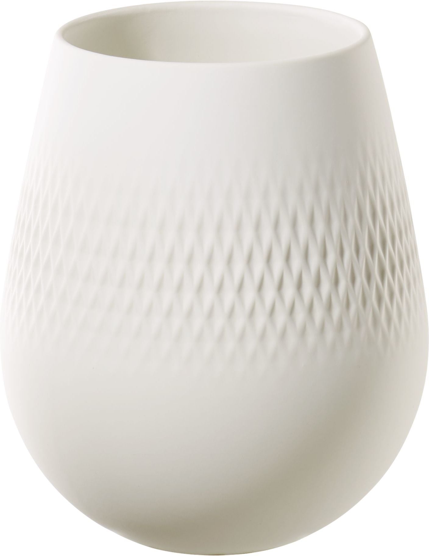 Wazon Carre Manufacture Collier Blanc 14 5 cm