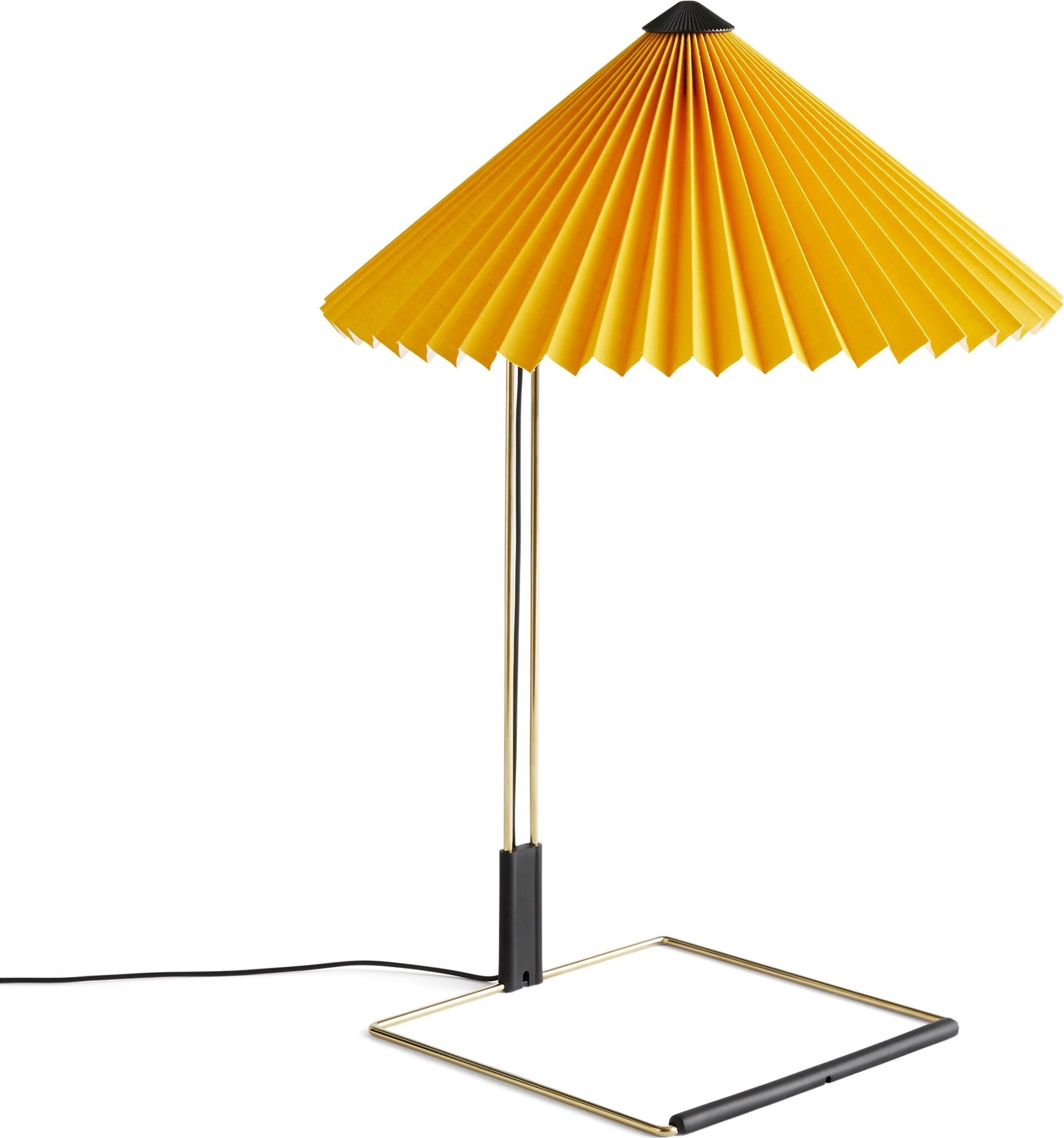 Lampa stołowa Matin 38 cm żółta polerowany mosiądz