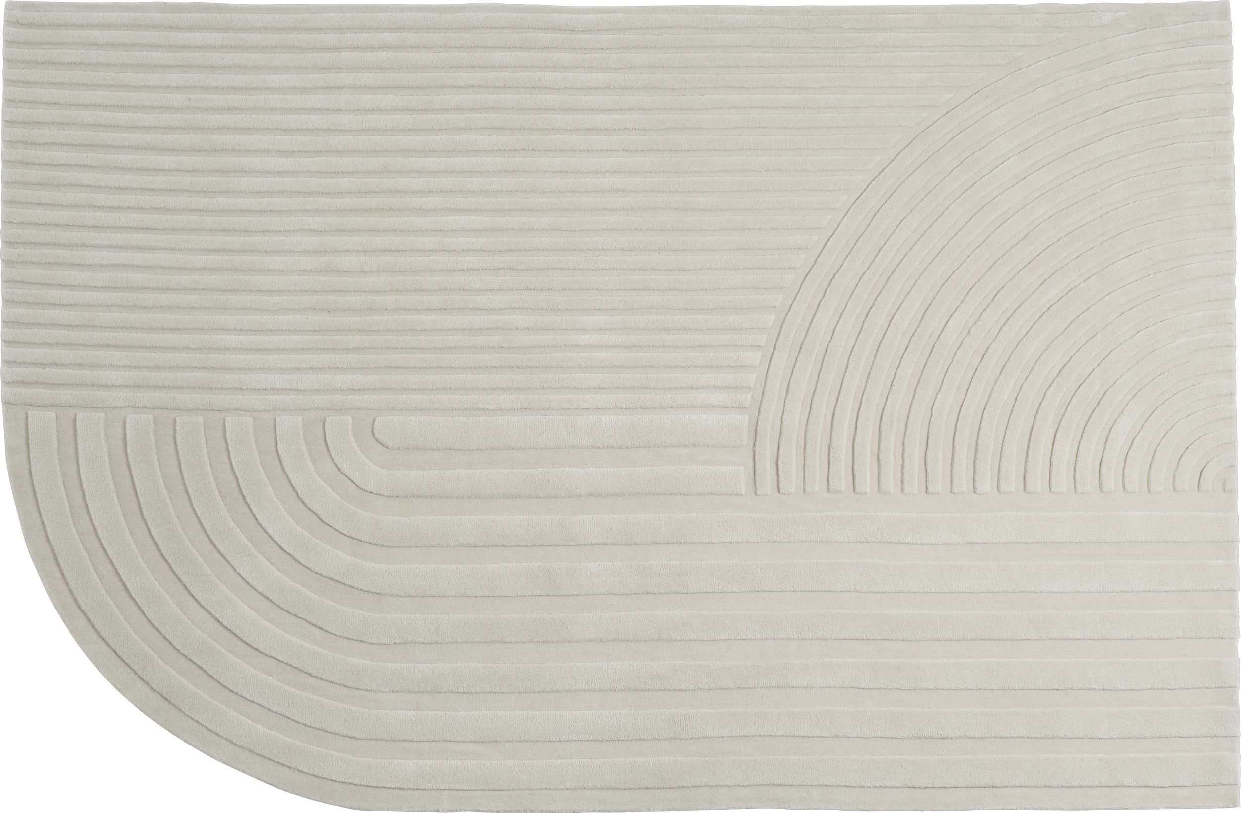 Dywan Relevo 200 x 300 cm zgaszona biel