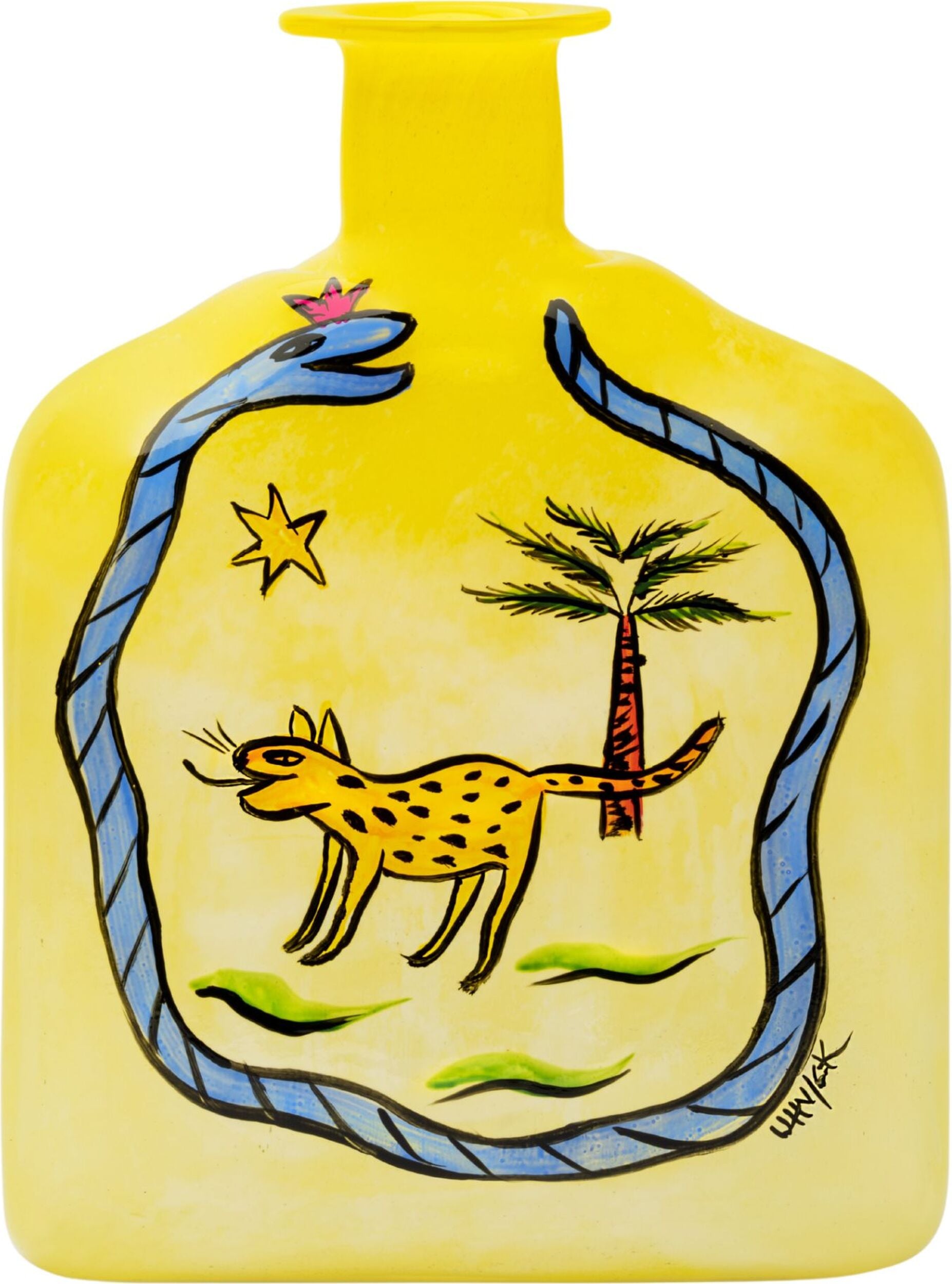 Butelka Indian jungle 23 5 cm żółta