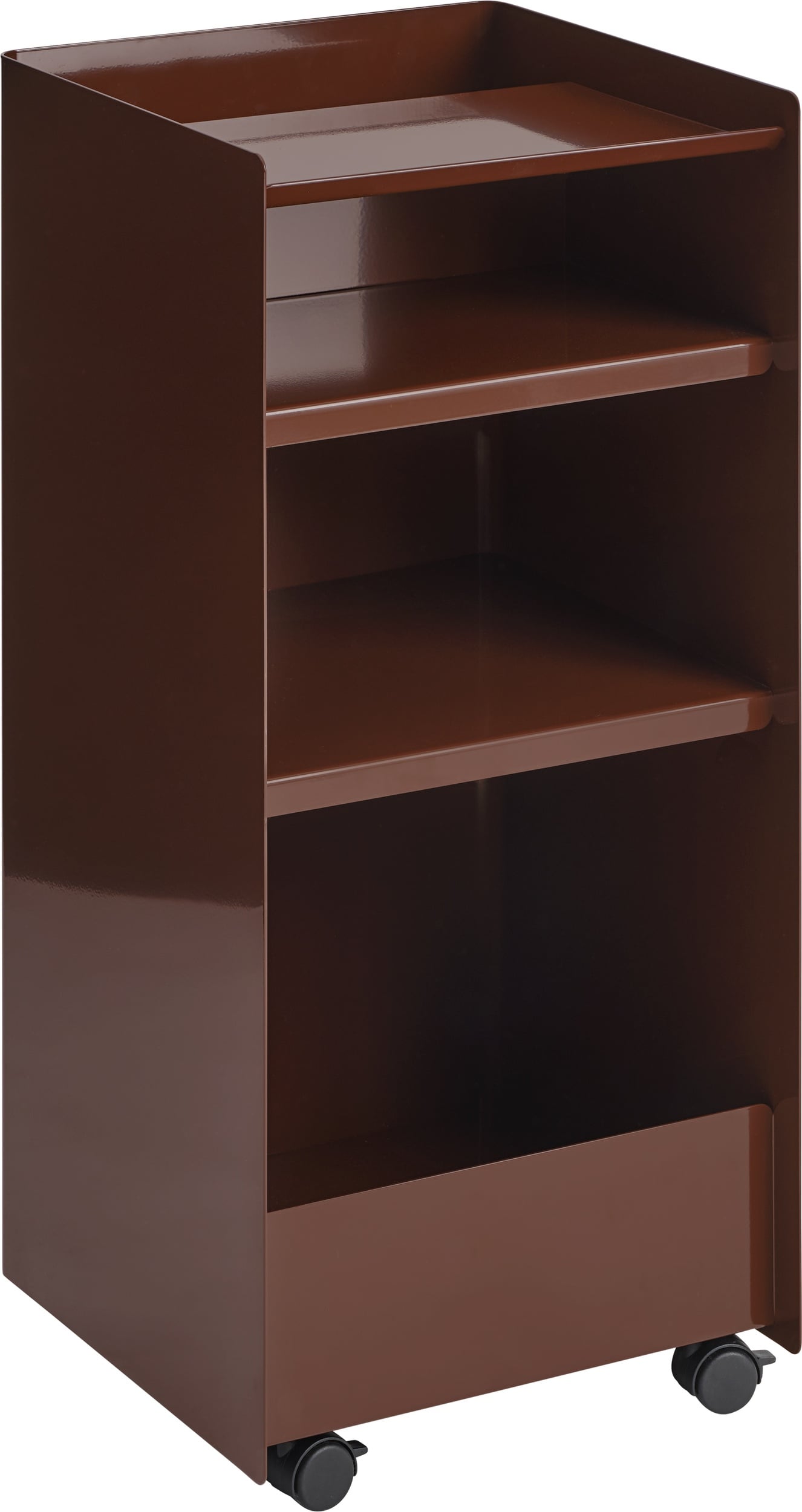 Szafka pomocnicza na kółkach Folded 84 cm ciemnoczerwona