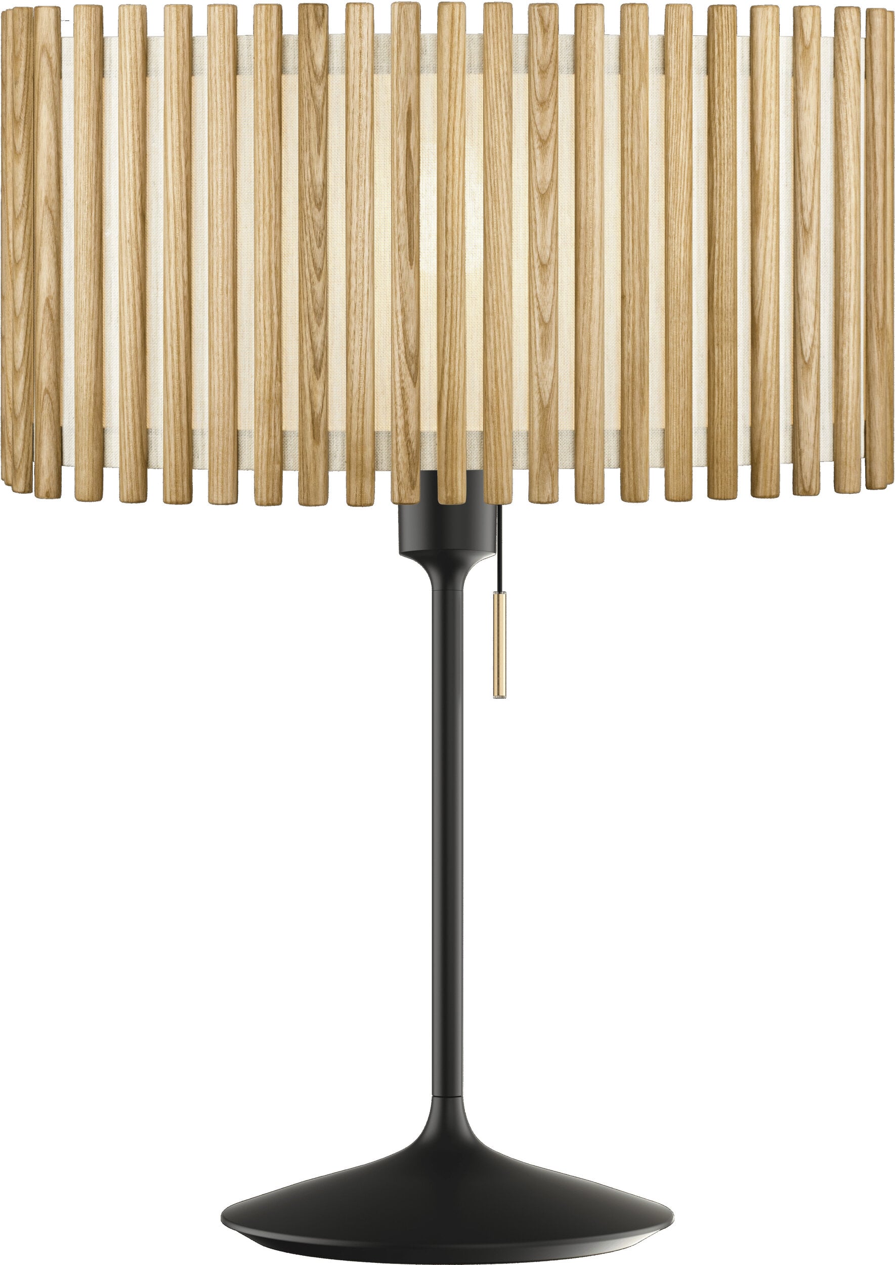 Lampa stołowa Komorebi prostokątna 50 6 cm naturalny dąb z czarną podstawą
