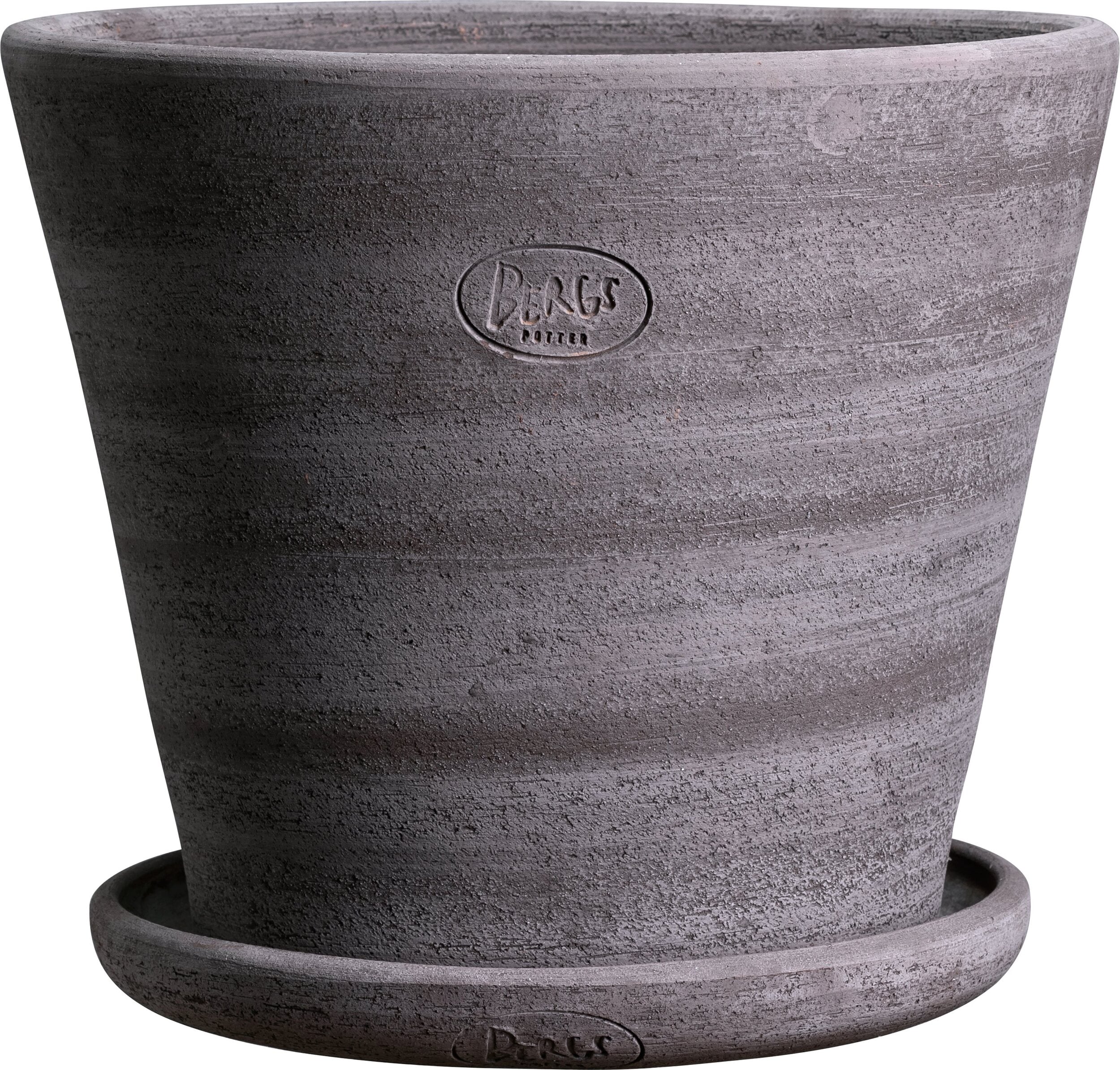 Doniczka Julie Rustic 45 cm szara z podstawką