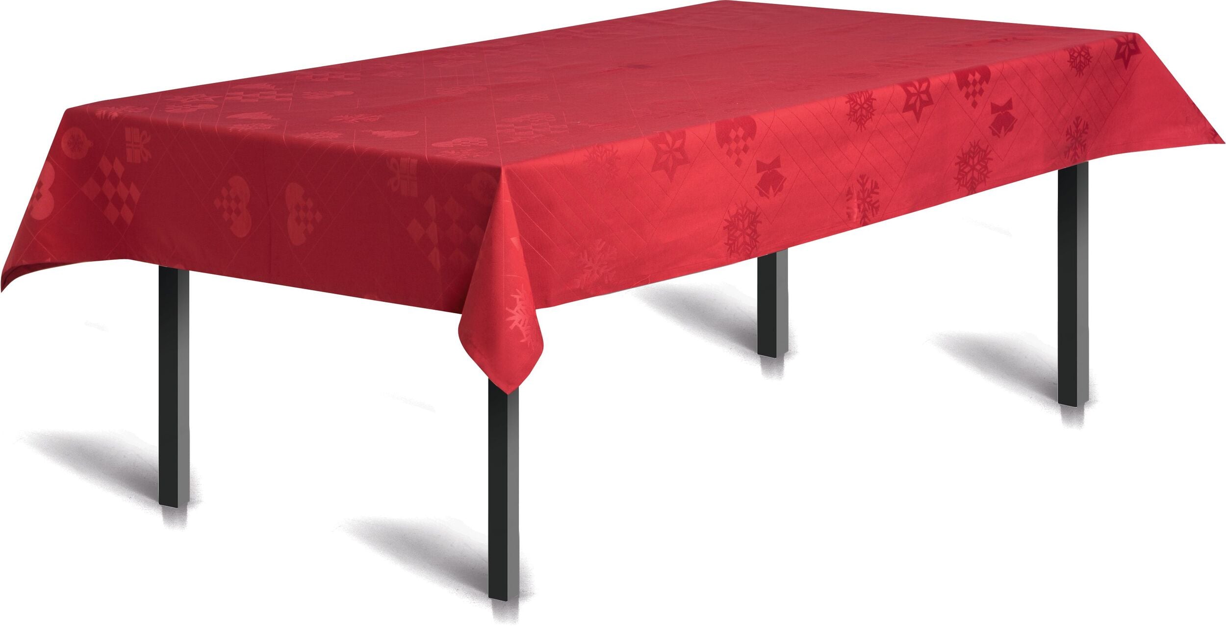 Obrus Natale Damask 150 x 270 cm czerwony