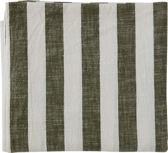 Obrus Striped 140 x 260 cm biało-zielony
