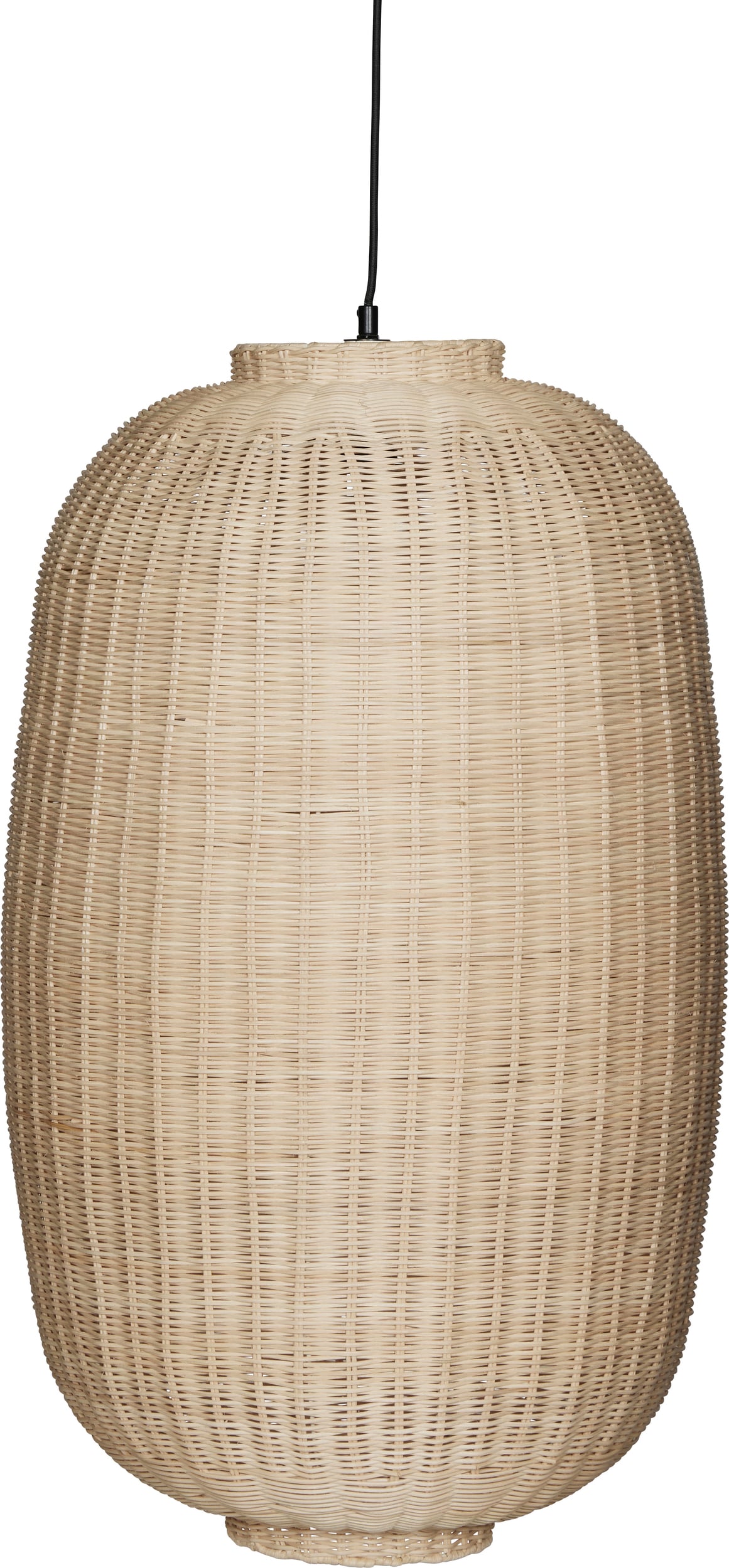 Lampa wisząca Chand owalna 45 x 75 cm rattanowa