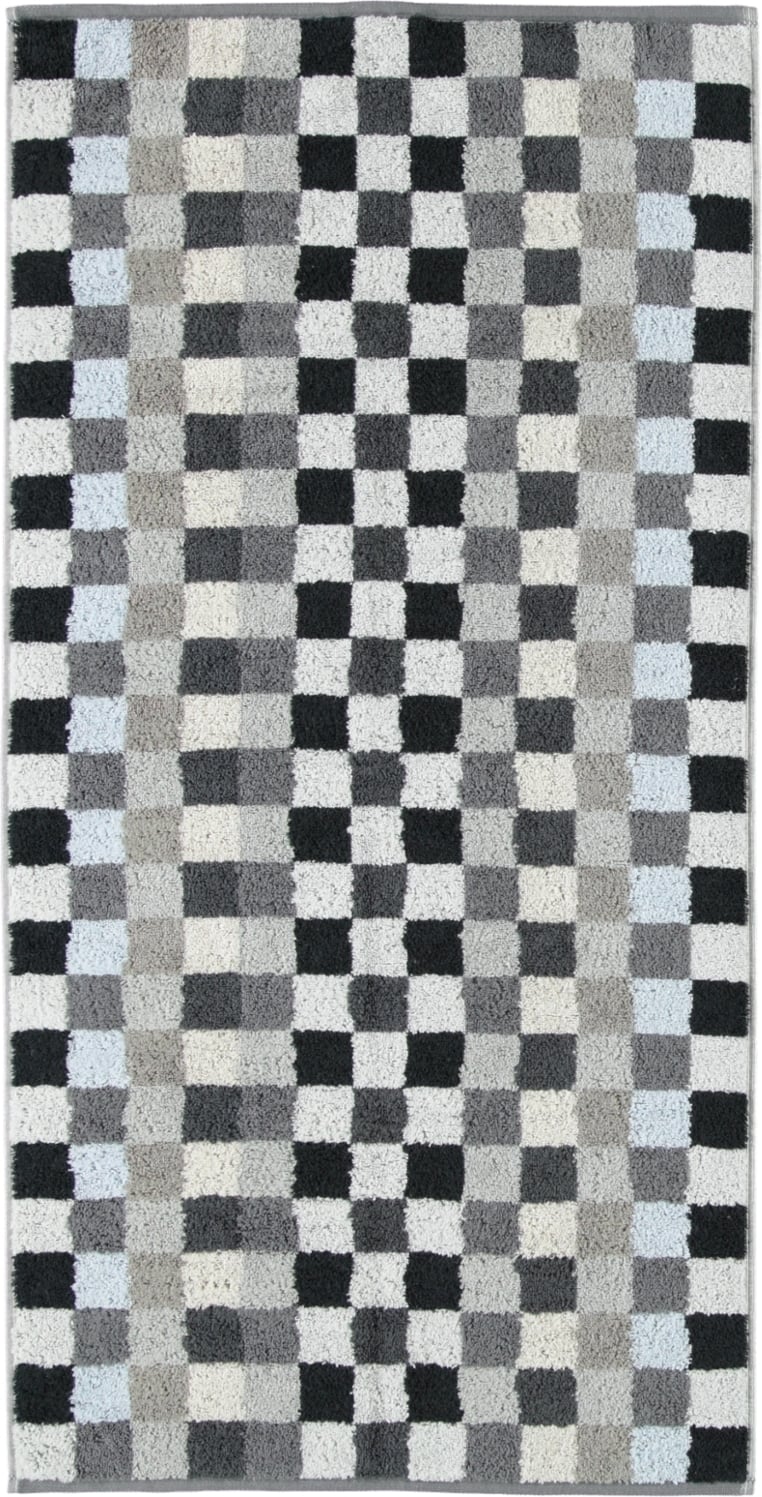 Ręcznik Unique szachownica 70 x 140 cm antracytowy