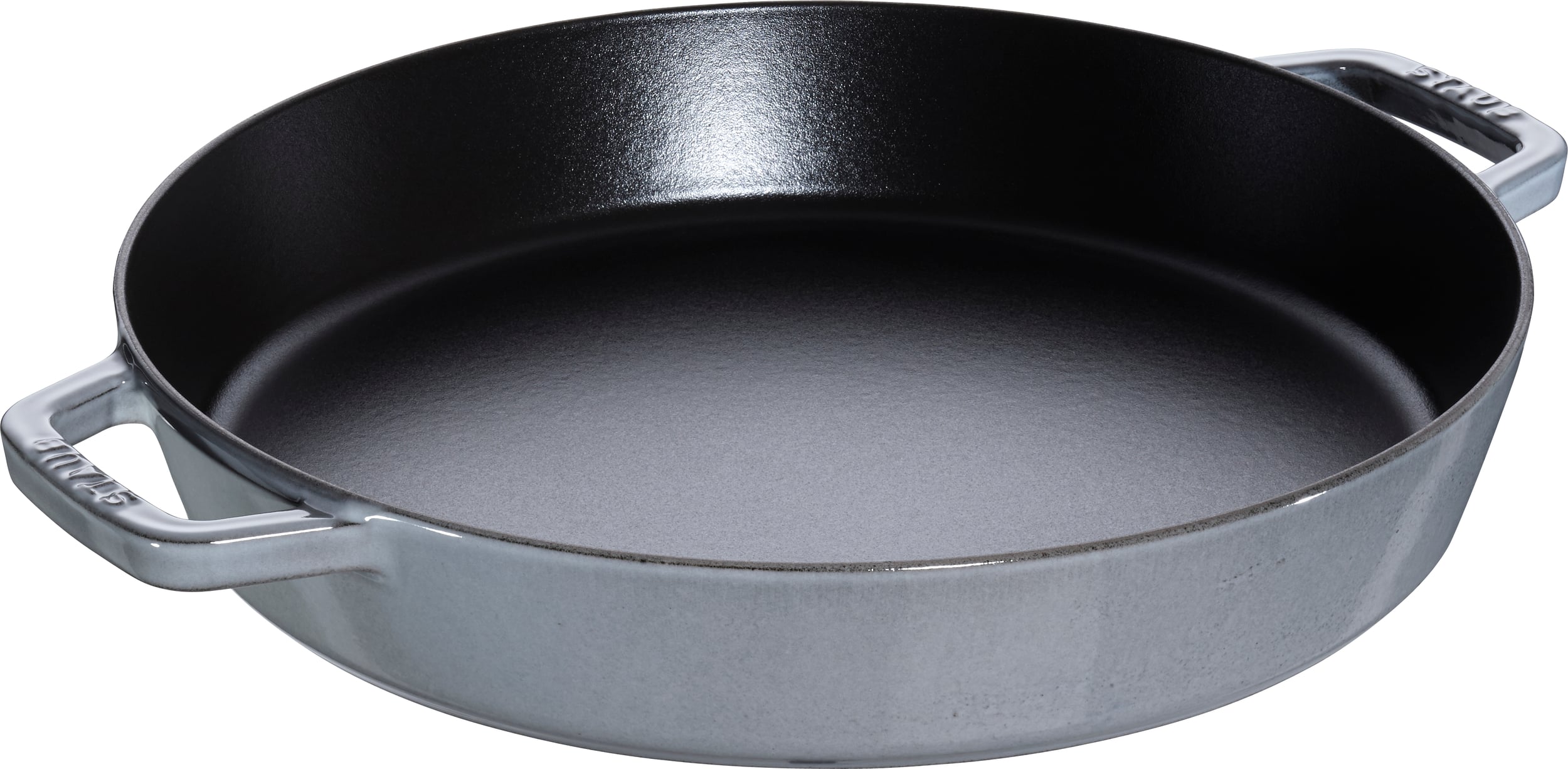 Patelnia Staub 34 cm grafitowa z dwoma uchwytami