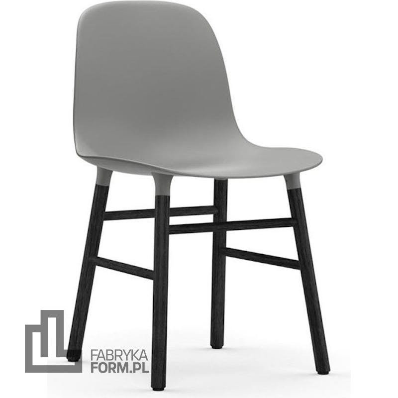 Krzesło Form szare czarna dębowa rama