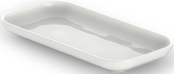 Taca łazienkowa Porzellan owalna 19 7 cm biała