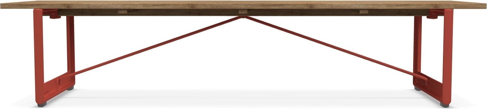 Ławka Brut 63 x 220 cm czerwona
