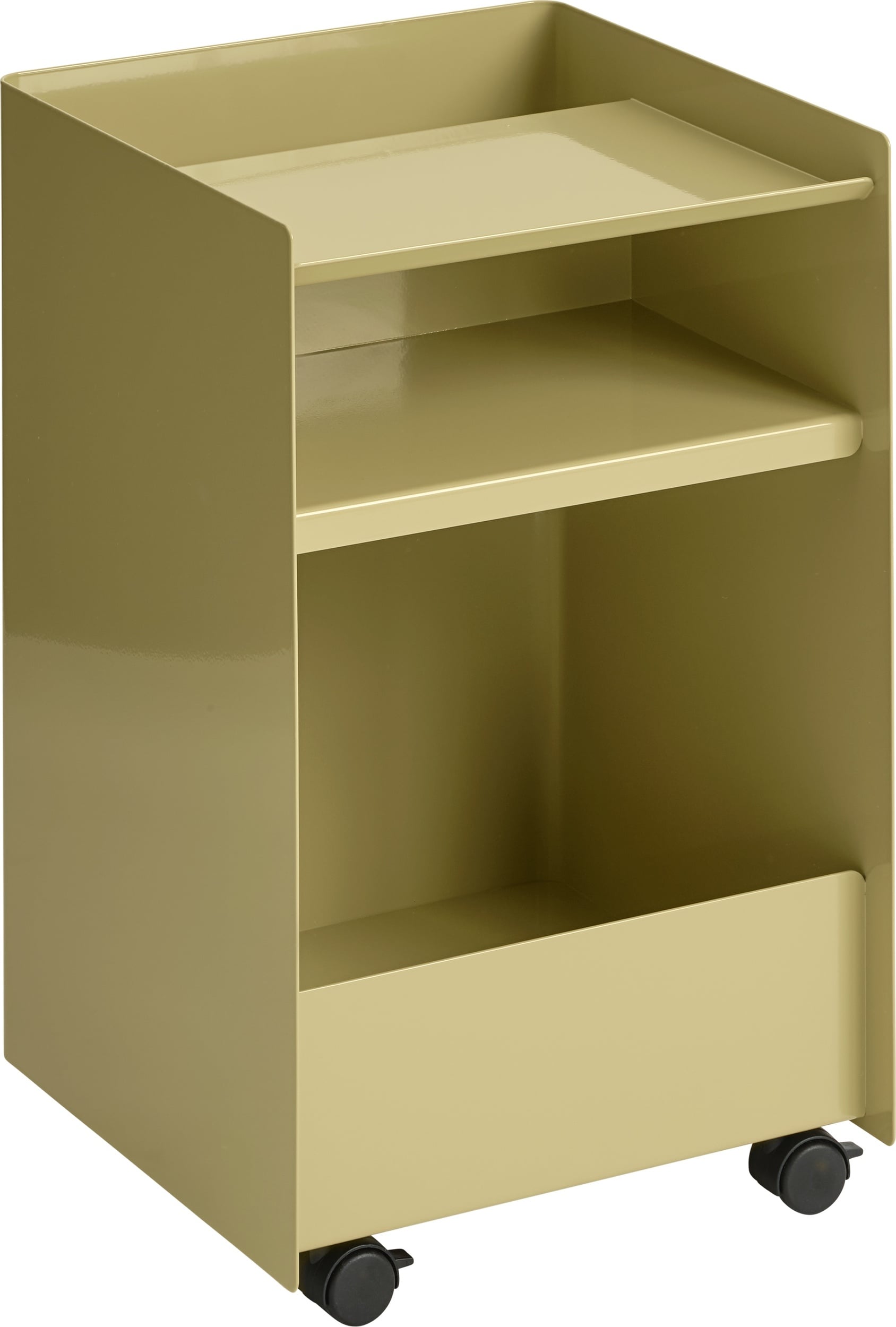 Szafka pomocnicza na kółkach Folded 61 5 cm beżowo-zielona