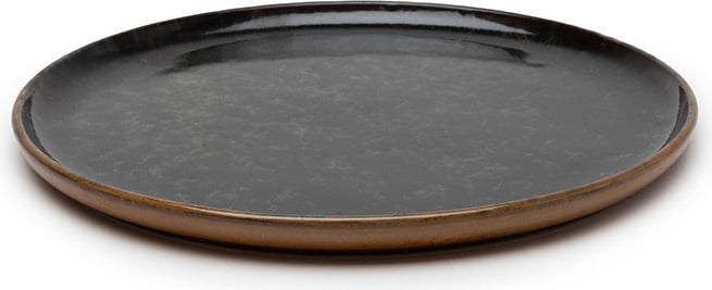 Talerz obiadowy Surface 24 cm czarno-szary