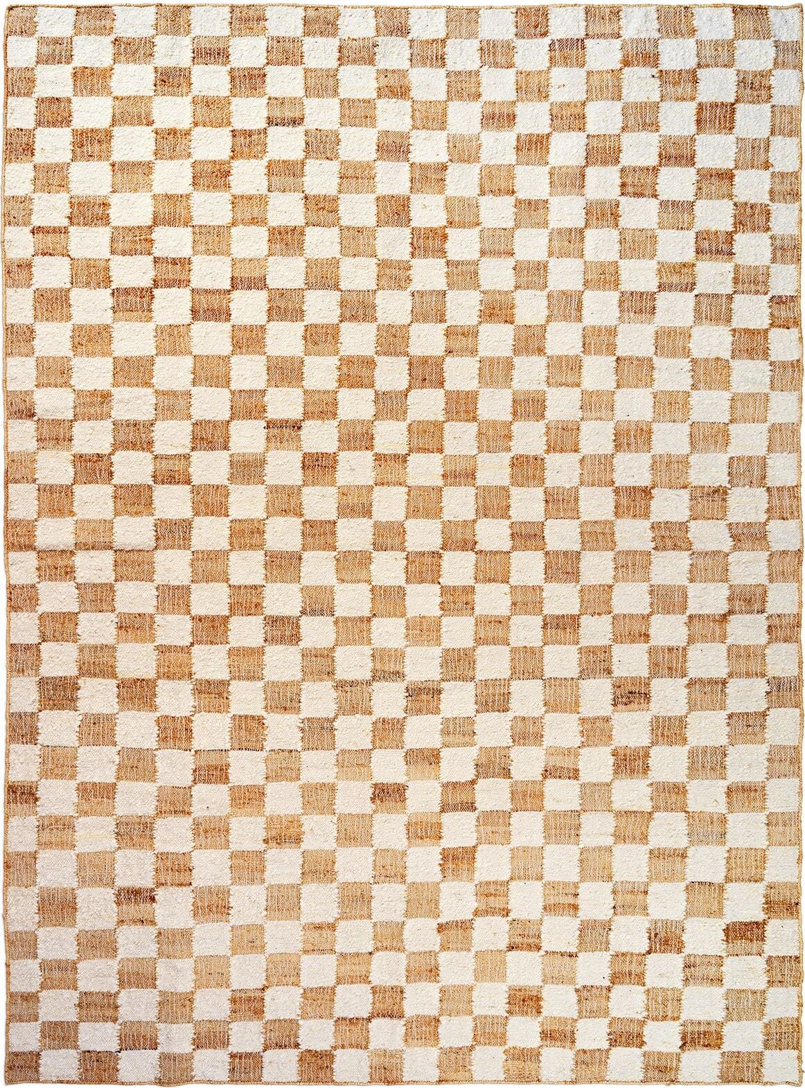 Dywan Check 200 x 300 cm złamana biel