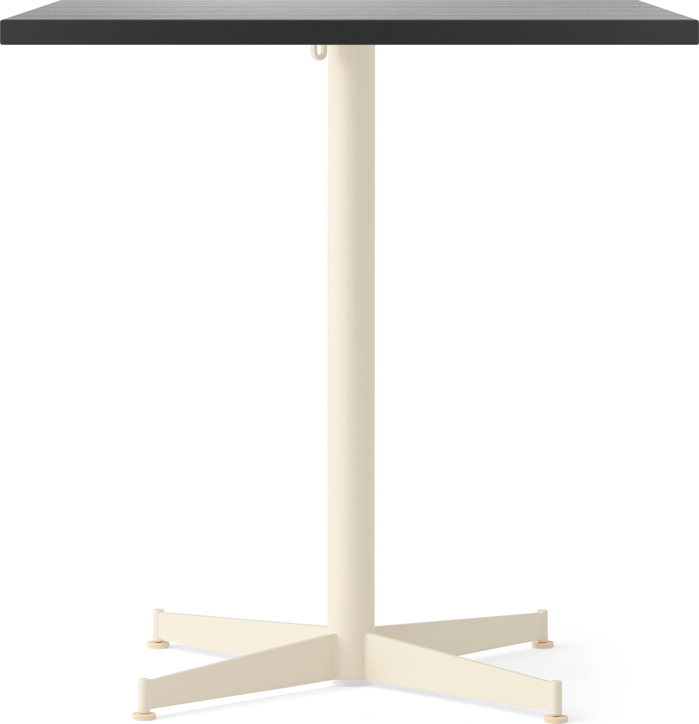 Stół z kremową podstawą Nook Star Base kwadratowy 73 cm czarny