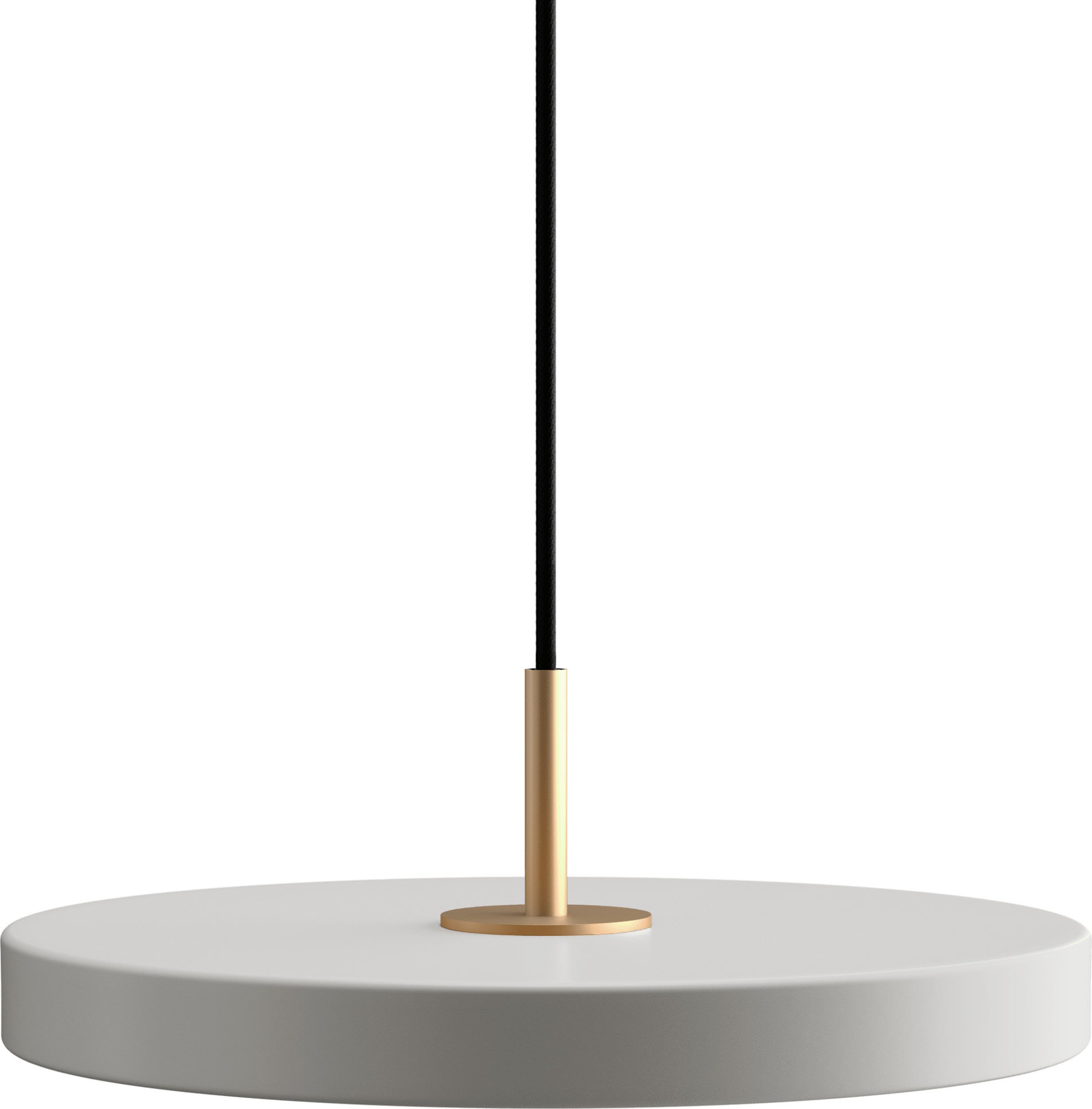 Lampa wisząca Asteria Plus 31 cm szara ze złotym mocowaniem